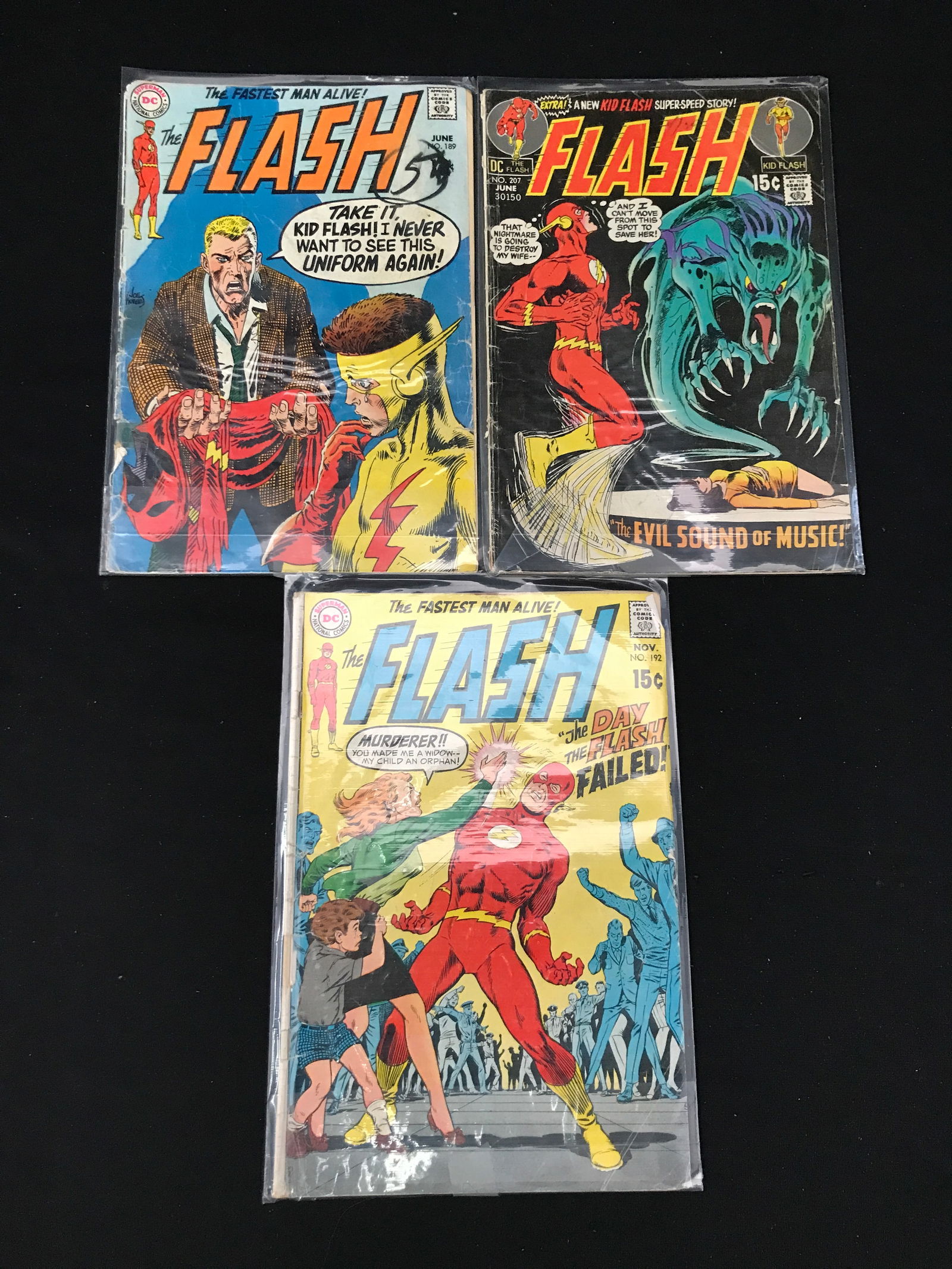 LOT OF 3 THE FLASH COMICS (DC COMICS) (1 of 1)