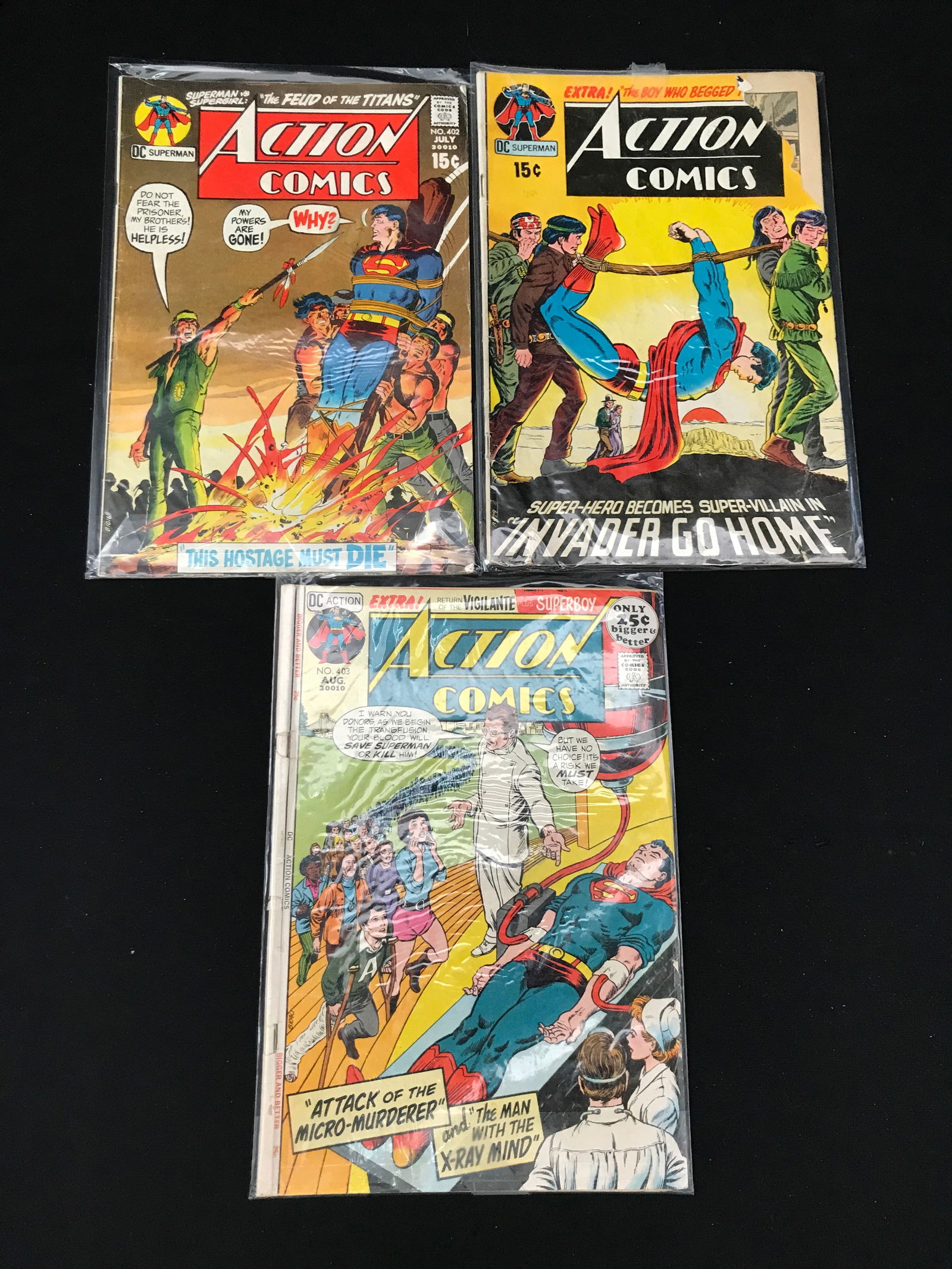 LOT OF 3 ACTION COMICS (DC COMICS) (1 of 1)