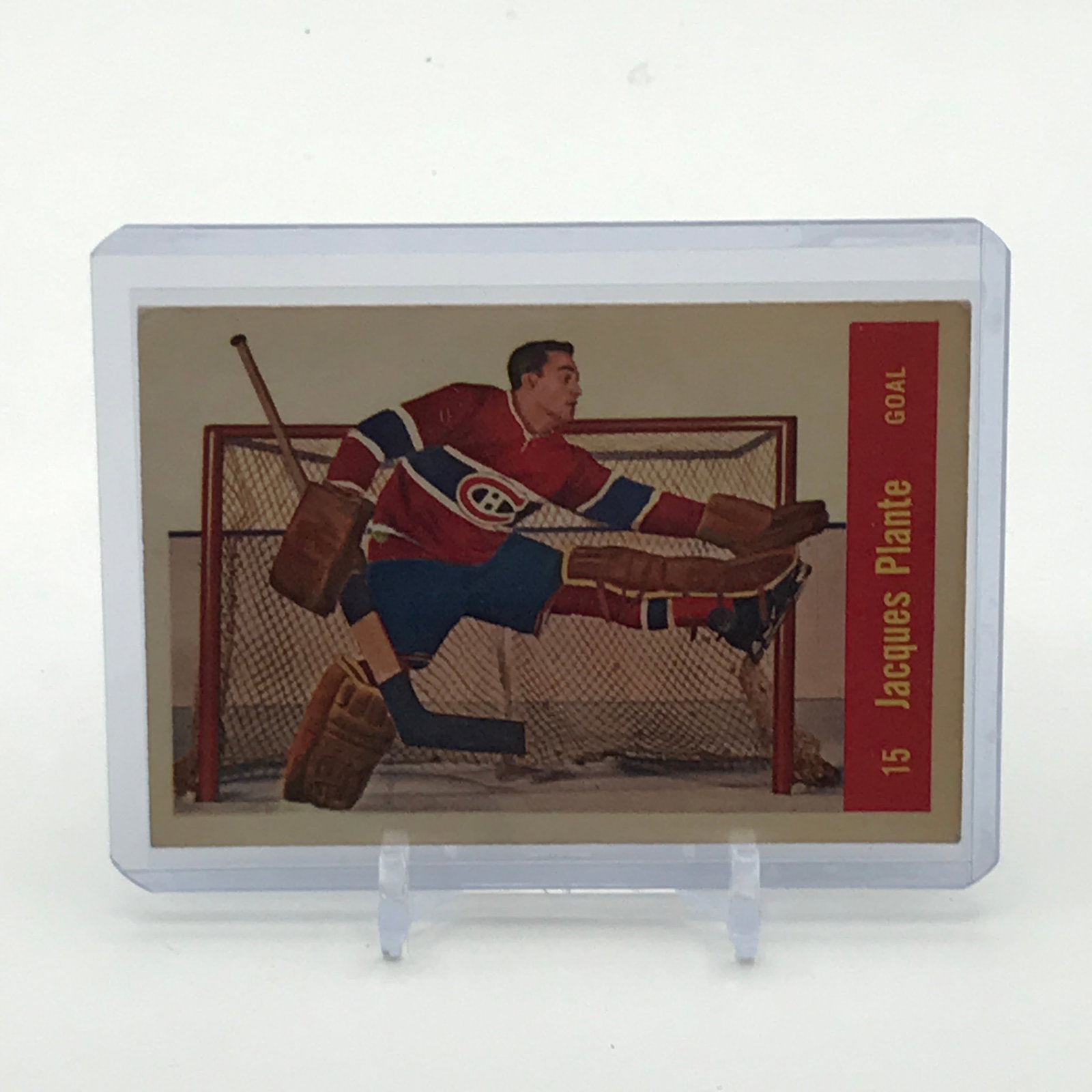 CARTE CLASSE JACQUES PLANTE - 1957-1958 PARKHURST # 15 M15 - CANADIENS DE MONTRAL: Prices are in Canadian dollars
