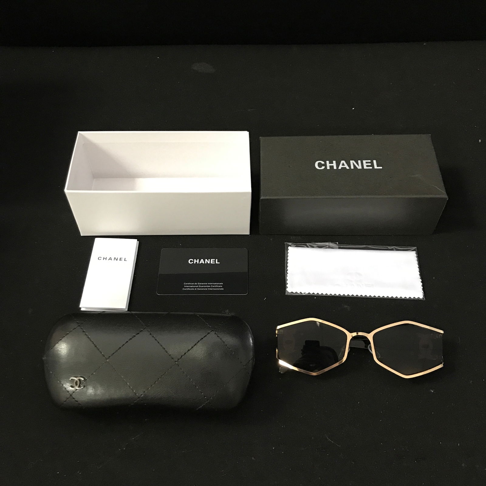 CHANEL SUNGLASSES WITH CASE AND BOX (1 of 1)