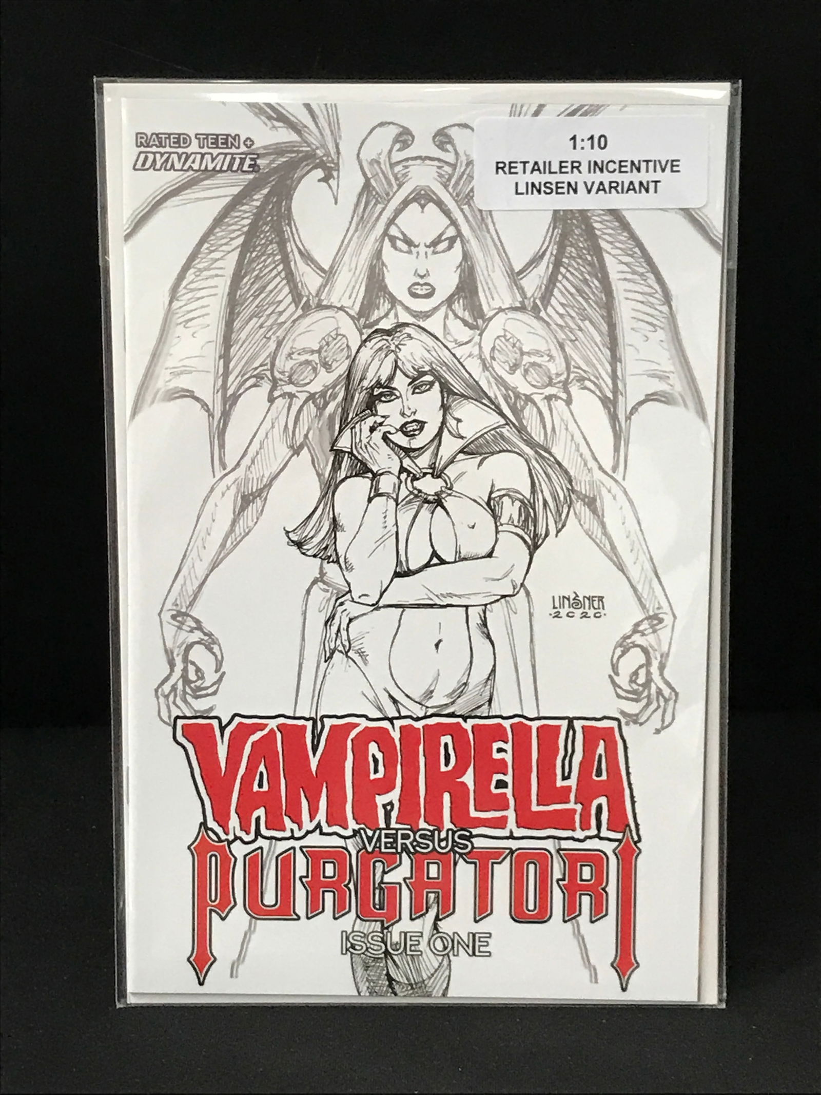 DYNAMITE COMICS NO.1 VAMPIRELLA VS PURGATORI (1:10 RETAILER INCENTIVE LINSEN VARIANT) (1 of 1)