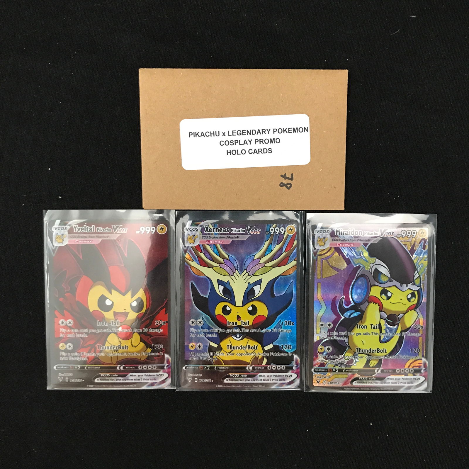 LOT OF 3 POKEMON COSPLAY PROMO HOLO CARDS (1 of 1)