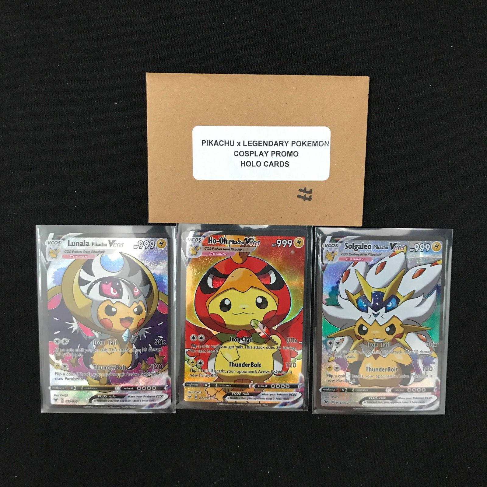 LOT OF 3 POKEMON COSPLAY PROMO HOLO CARDS (1 of 1)