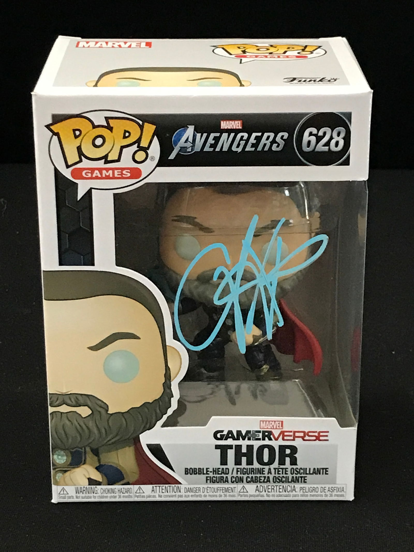 CHRIS HEMSWORTH SIGNED THOR FUNKO POP - KB COA (1 of 2)