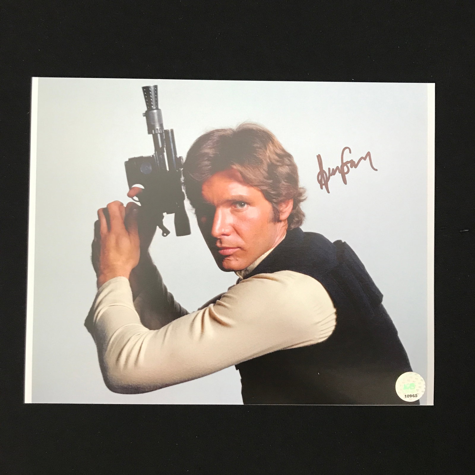 HARRISON FORD SIGNED HAN SOLO 8X10 - KB COA: Prices are in Canadian dollars