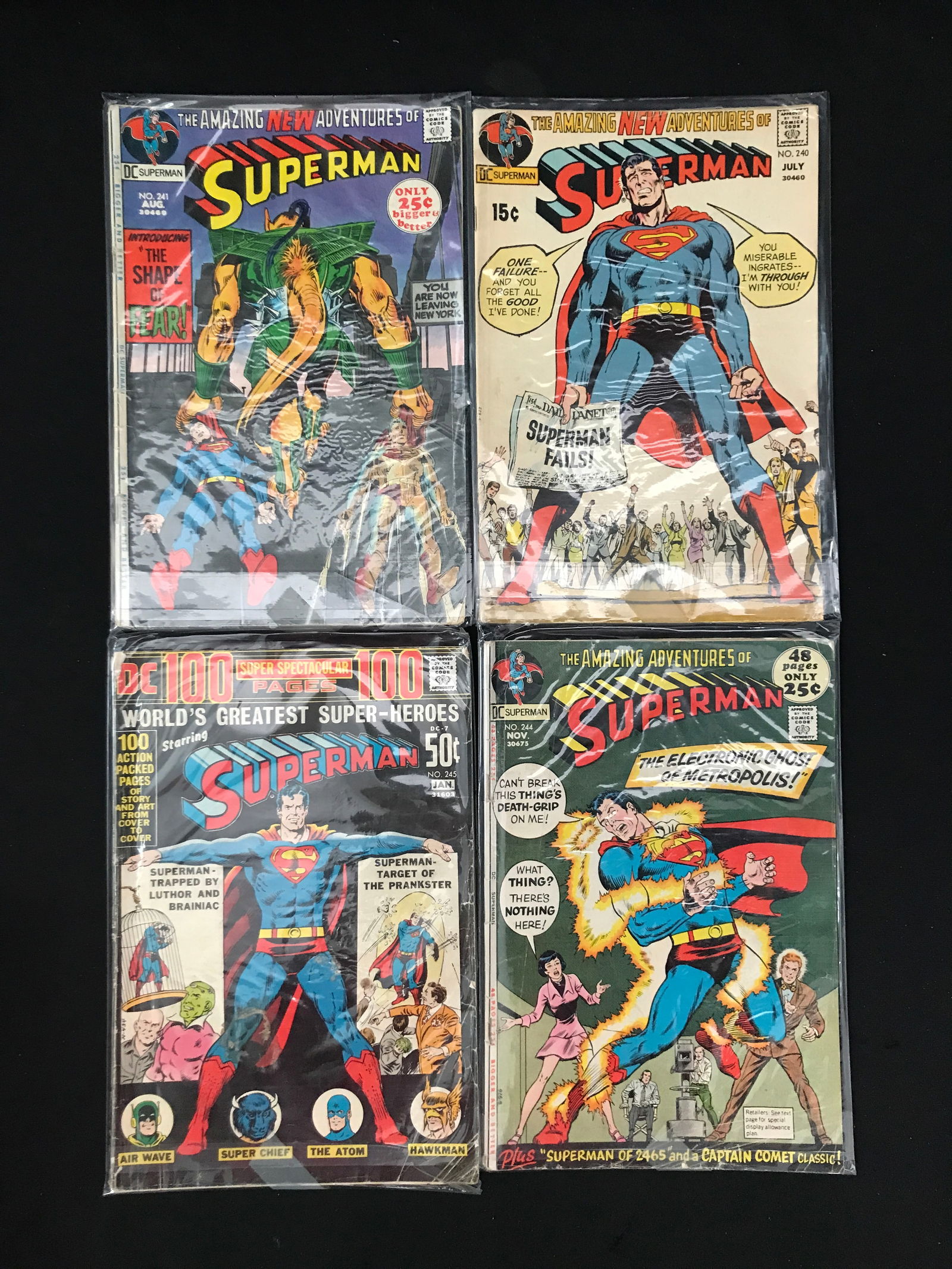 LOT OF 4 SUPERMAN COMICS - DC COMICS: Prices are in Canadian dollars