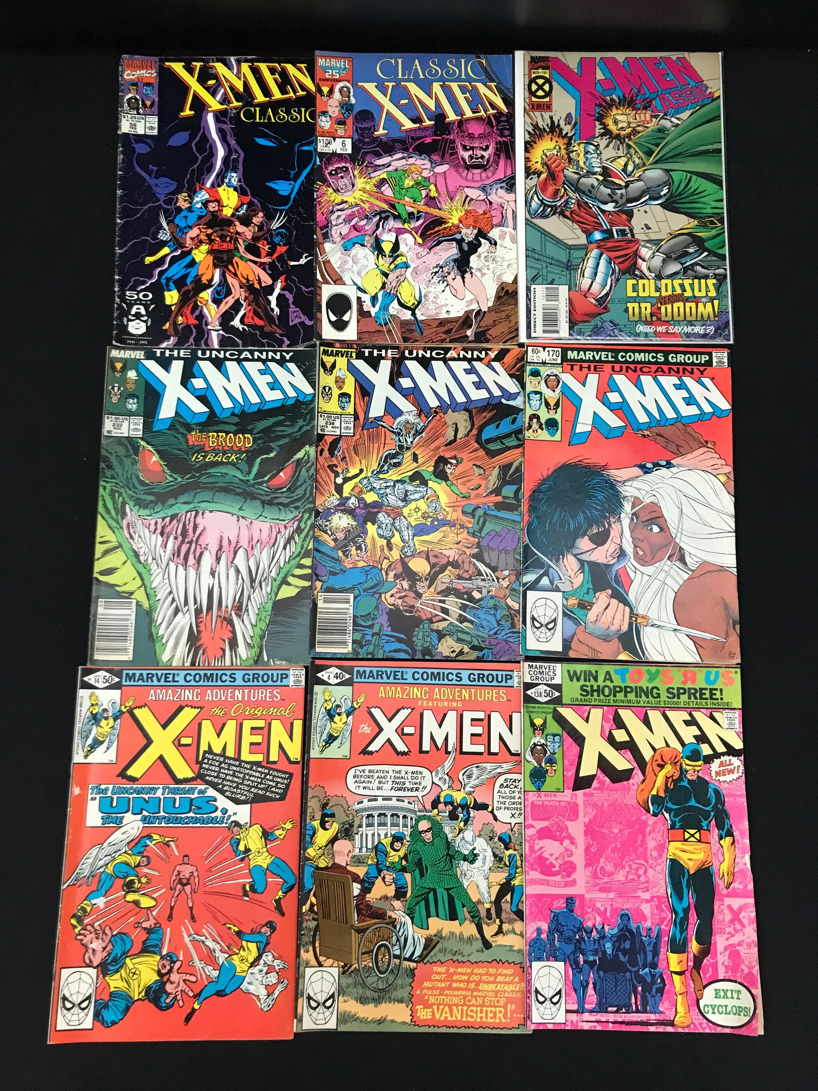 LOT OF 9 X-MEN COMICS (MARVEL COMICS) (1 of 1)