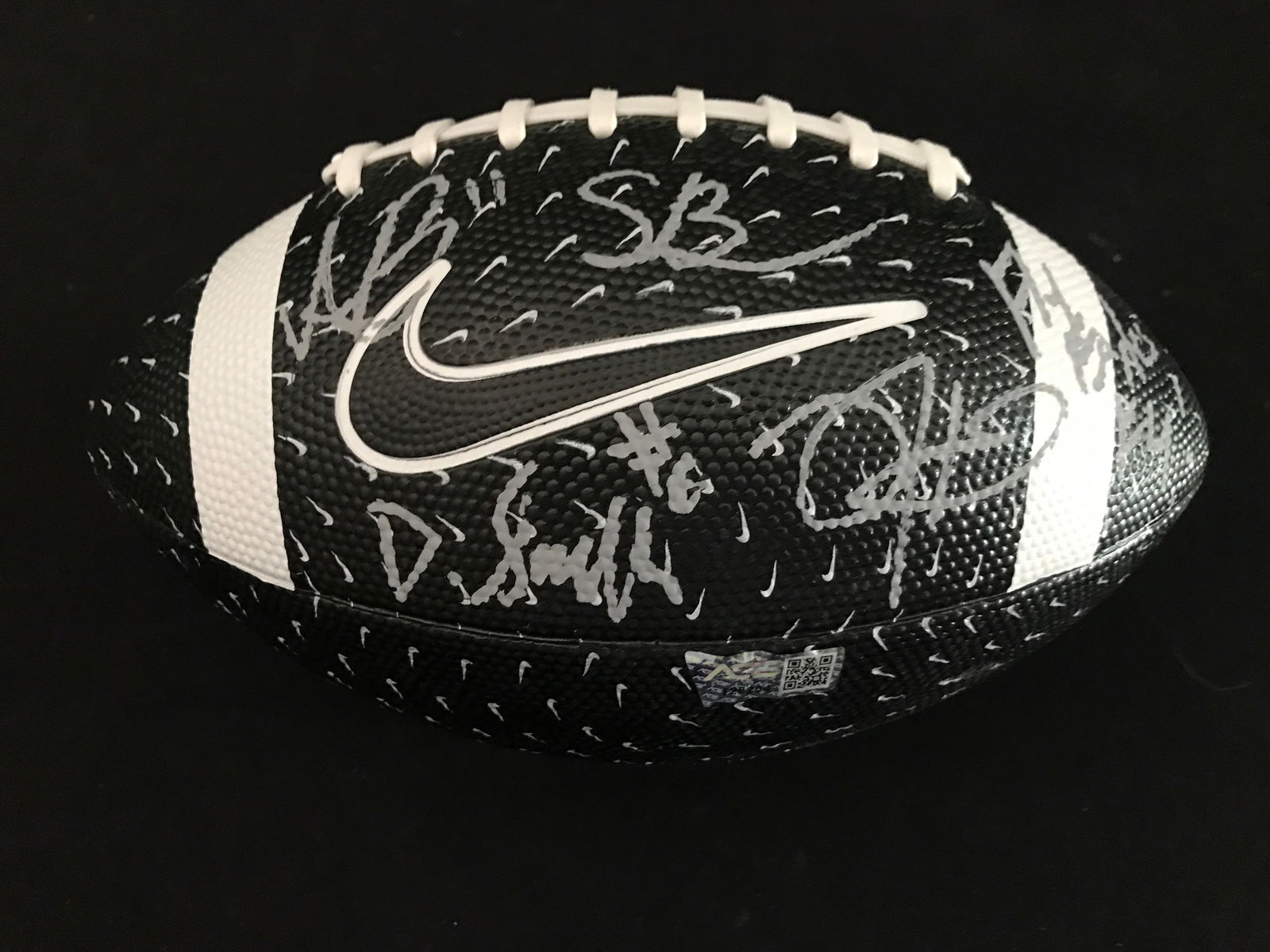 HURTS, BARKLEY, BROWN, SMITH SIGNED FOOTBALL WITH COA (1 of 3)