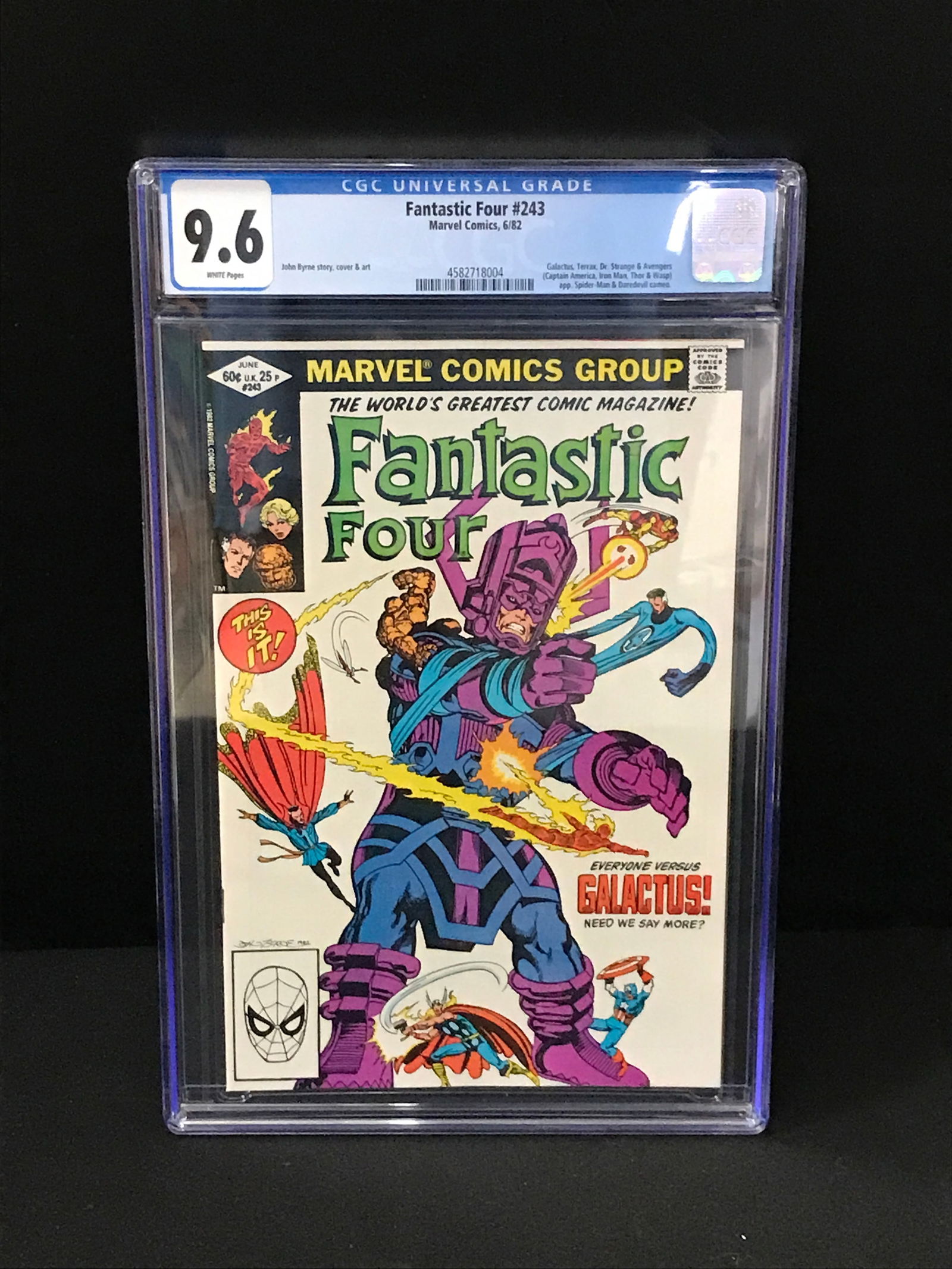 MARVEL COMICS NO.243 FANTASTIC FOUR CGC GRADED 9.6 (1 of 1)