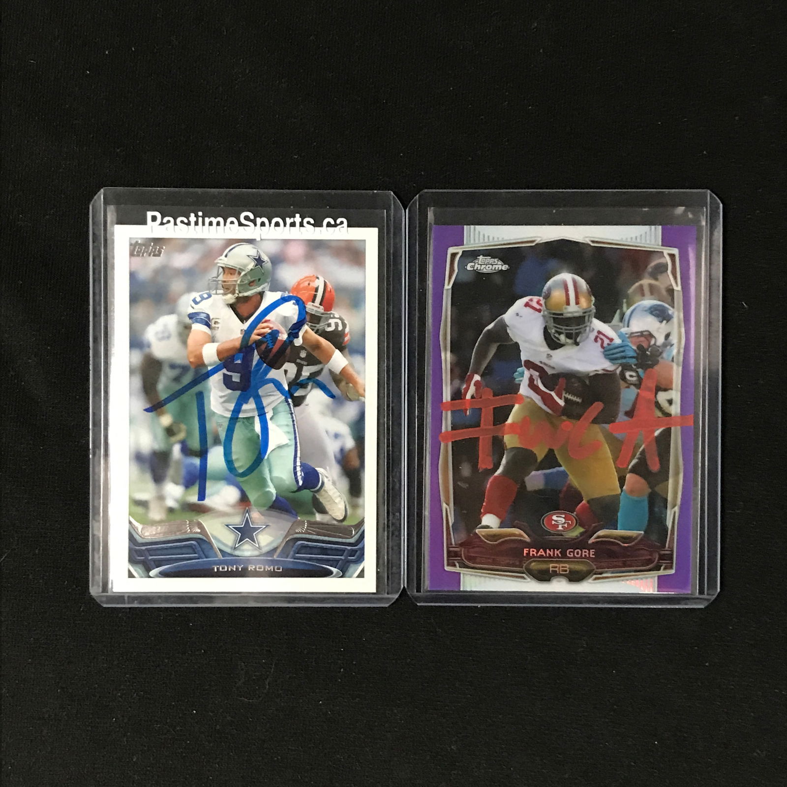LOT OF 2 SIGNED NFL STAR CARDS (1 of 2)