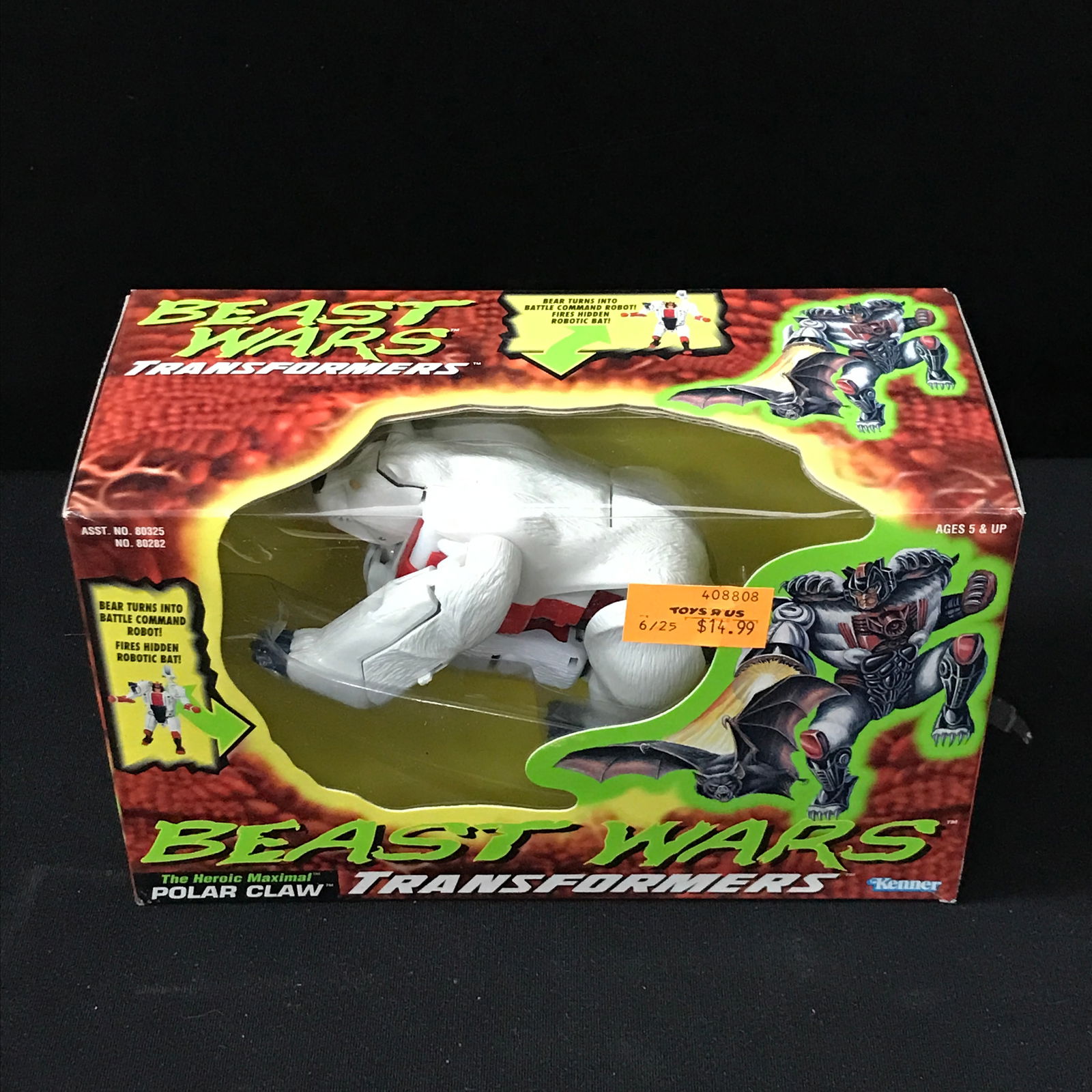 VINTAGE SEALED TRANSFORMERS BEAST WARS ACTION FIGURE - POLAR CLAW IN BOX (1 of 1)