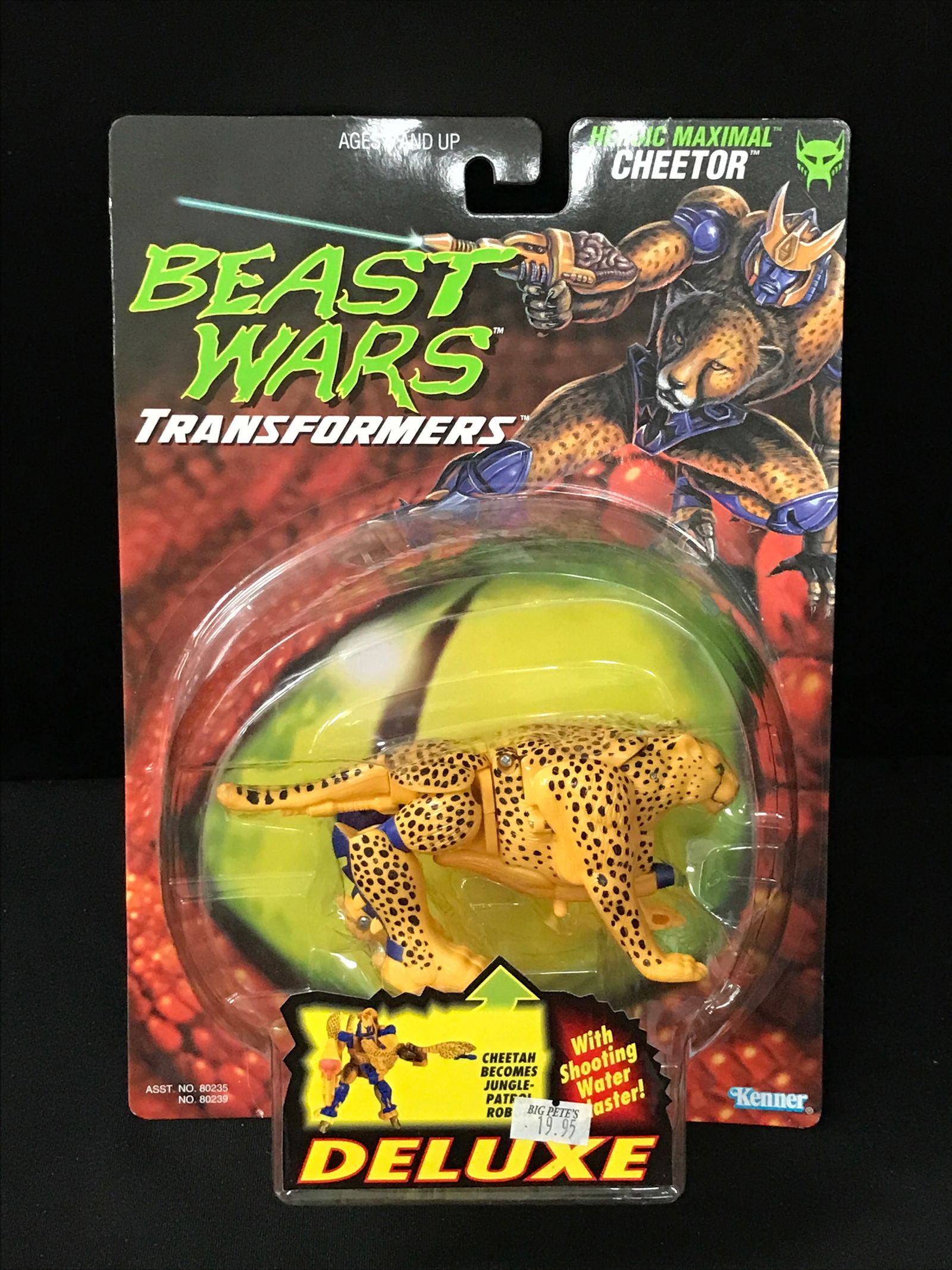 VINTAGE SEALED TRANSFORMERS BEAST WARS ACTION FIGURE SEALED IN PACK - CHEETOR (1 of 2)