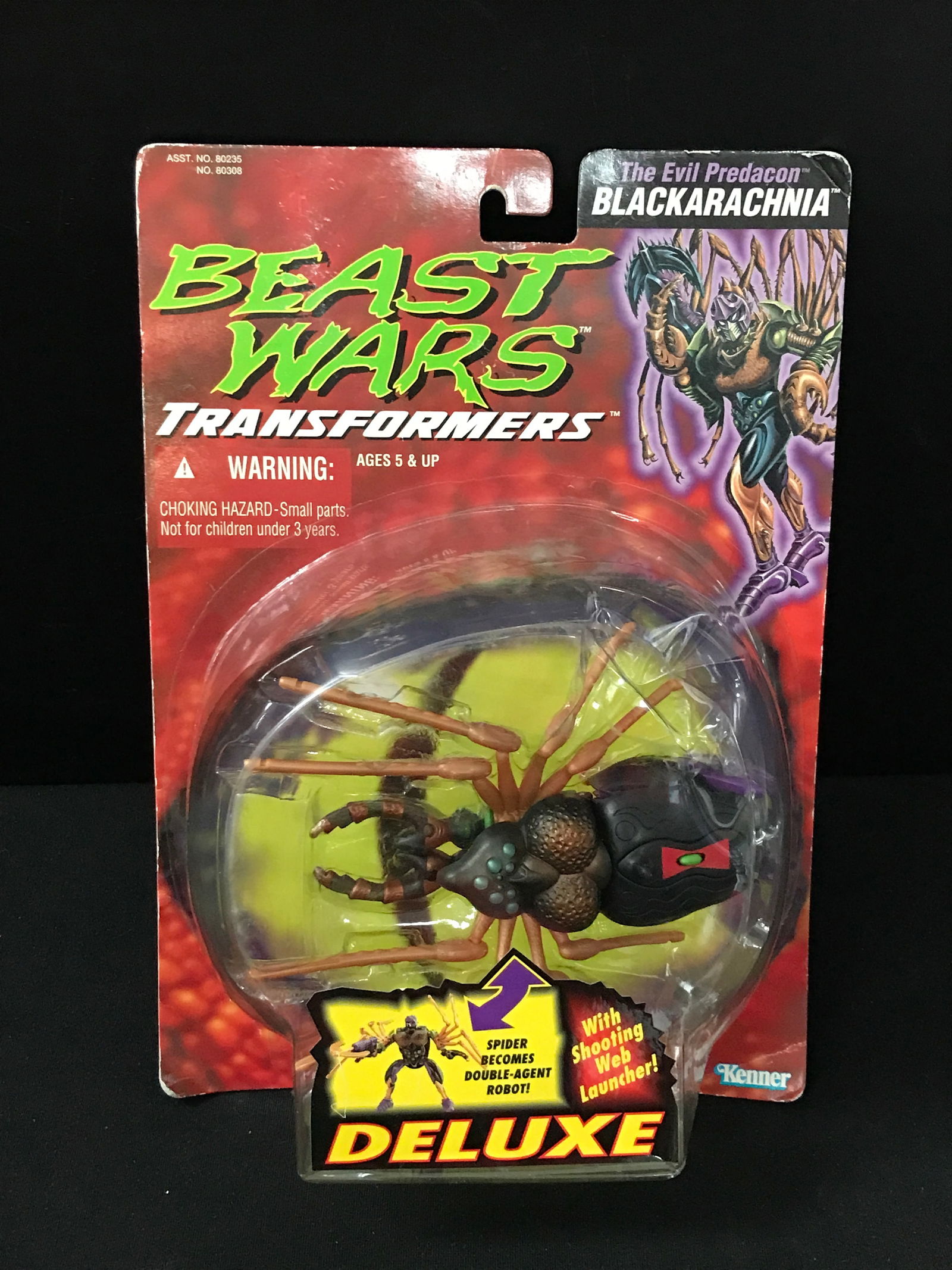 VINTAGE SEALED TRANSFORMERS BEAST WARS ACTION FIGURE SEALED IN PACK -BLACKARACHNIA (1 of 2)
