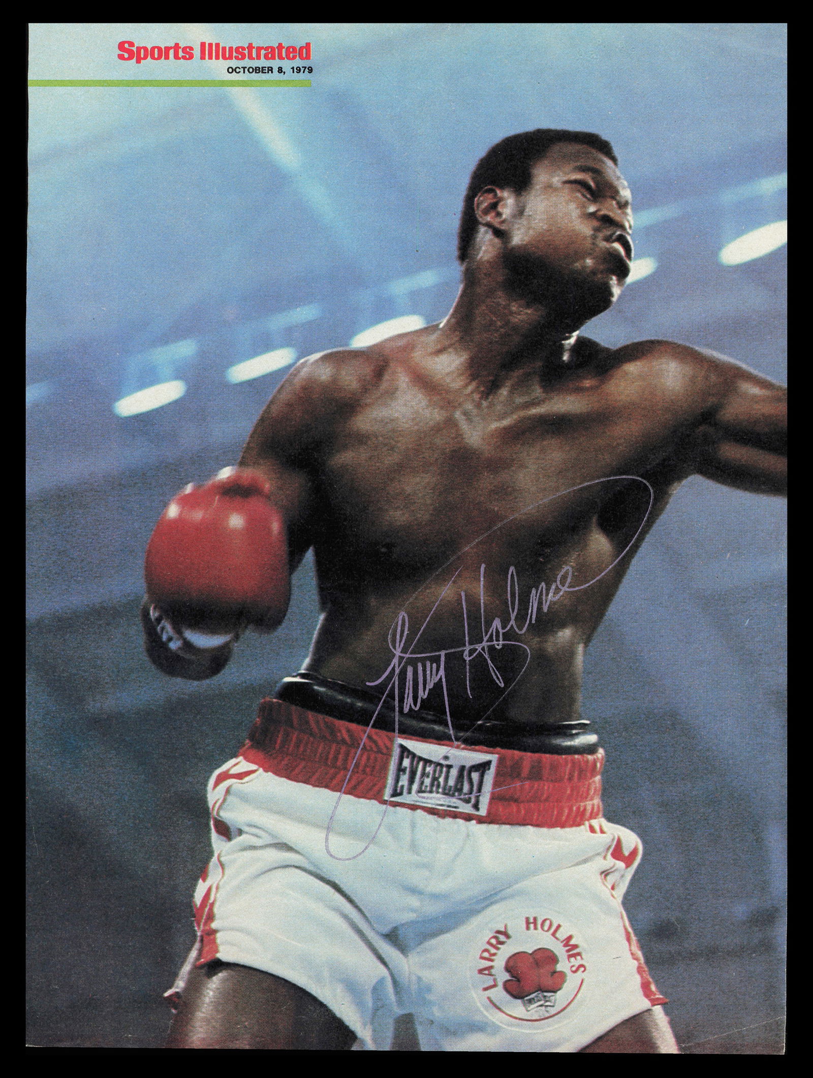 LARRY HOLMES SIGNED 8X10 COVER BECKETT COA (1 of 1)