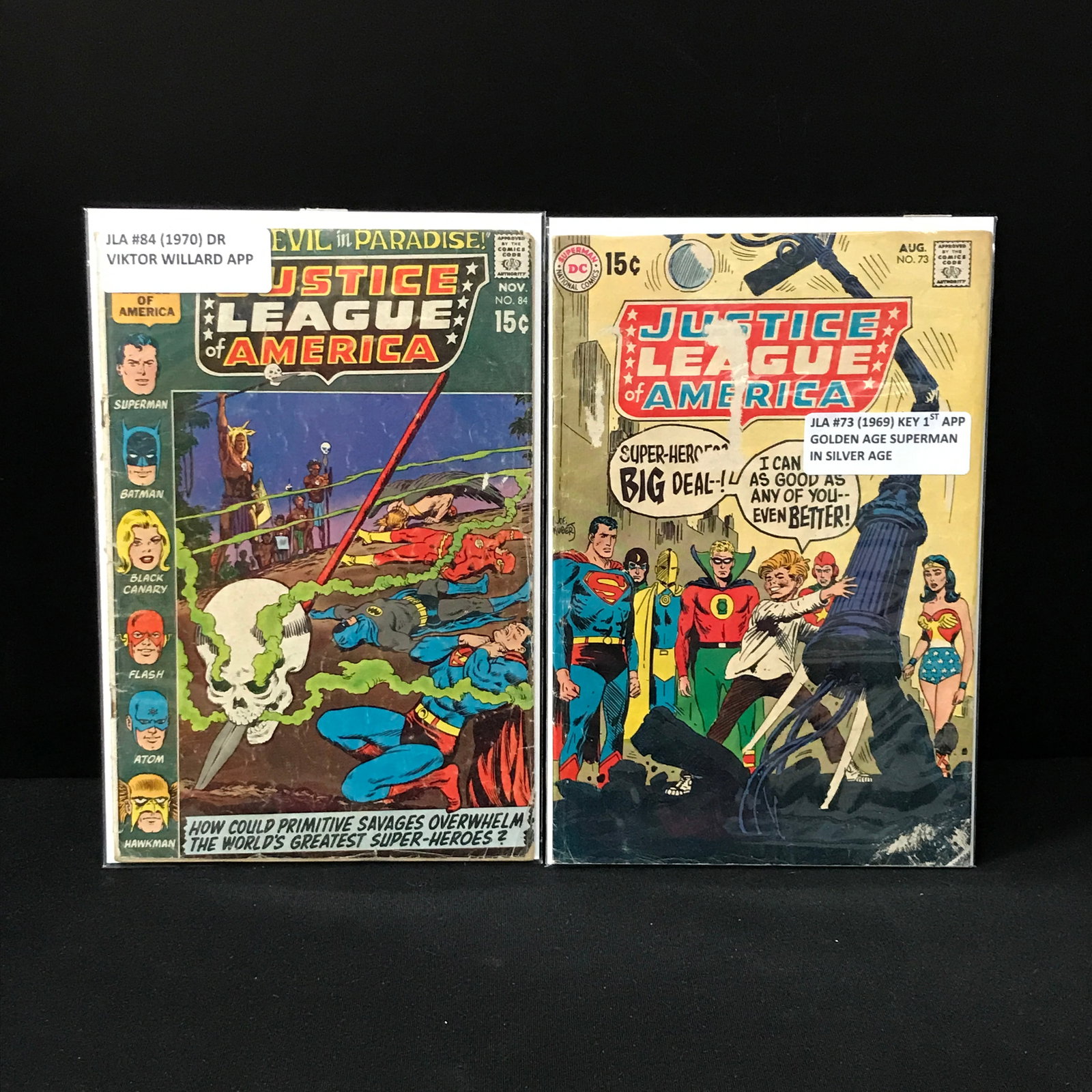 LOT OF 2 JUSTICE LEAGUE OF AMERICA COMICS (MARVEL COMICS): Prices are in Canadian dollars