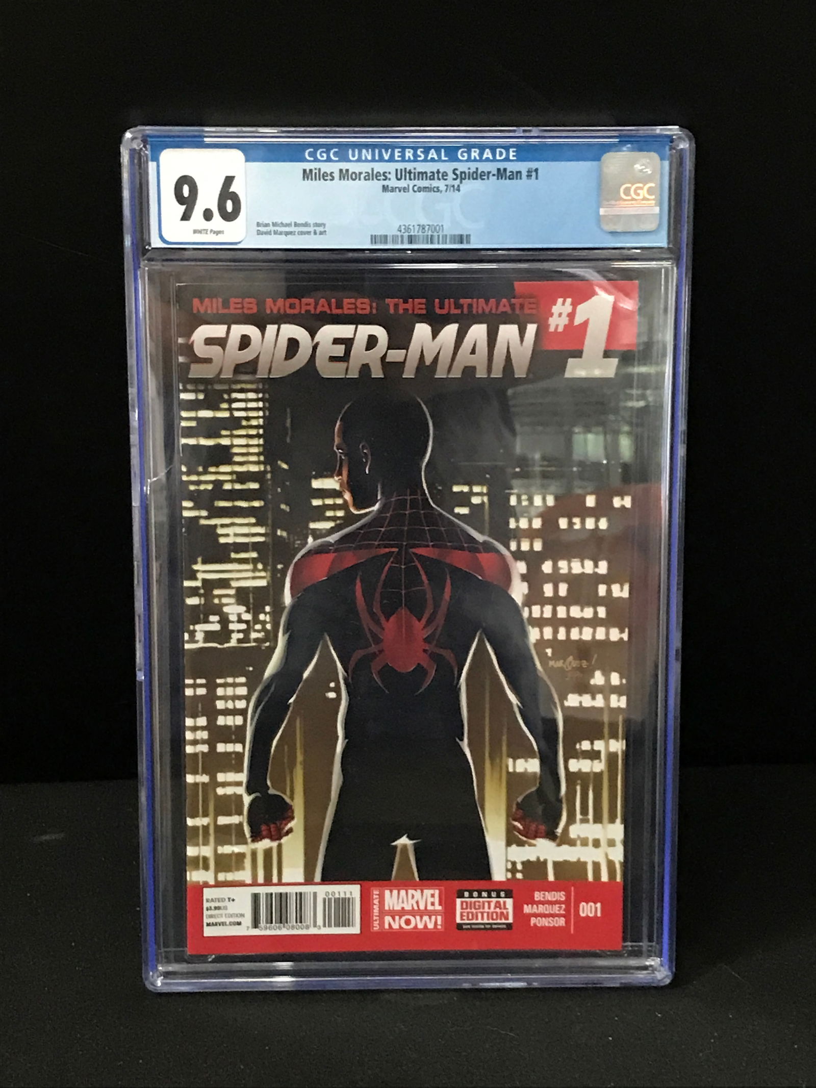 MARVEL COMICS NO.1 MILES MORALES THE ULTIMATE SPIDERMAN CGC GRADED 9.6 (1 of 1)