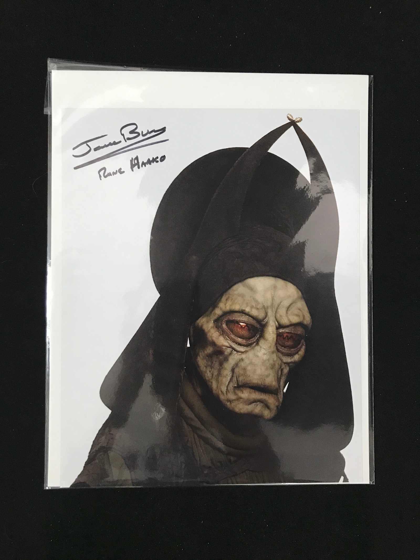JEROME BLAKE SIGNED RUNE HAAKO STAR WARS 8X10: Prices are in Canadian dollars