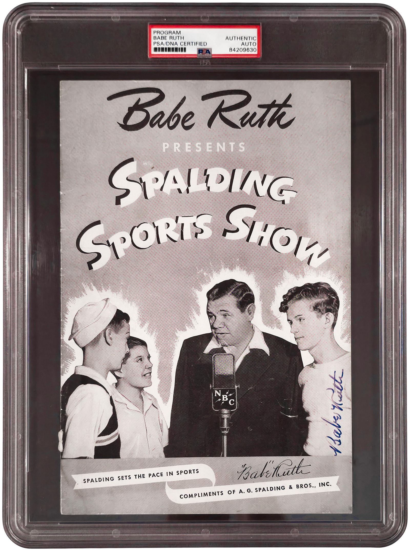 Babe Ruth Autographed 7x11 Spalding Sports Show Program New York Yankees PSA (1 of 3)