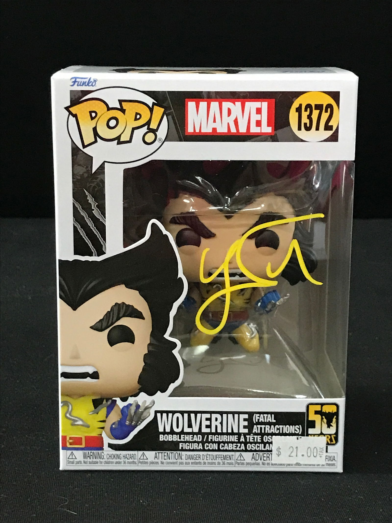 HUGH JACKMAN SIGNED WOLVERINE FUNKO POP - KB COA (1 of 1)