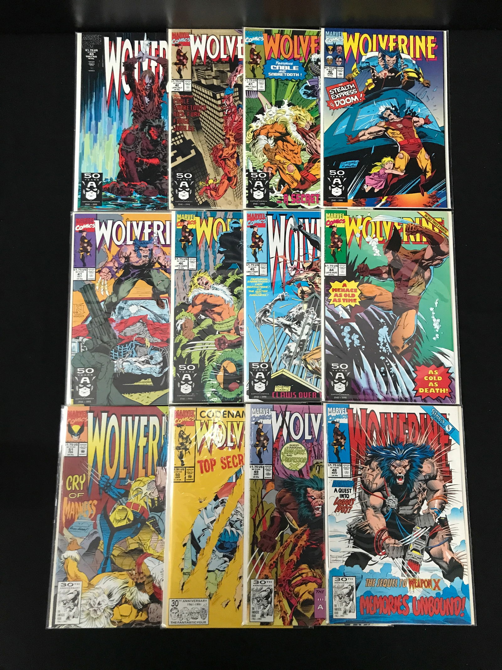 LOT OF 12 WOLVERINE COMICS (MARVEL COMICS) (1 of 1)