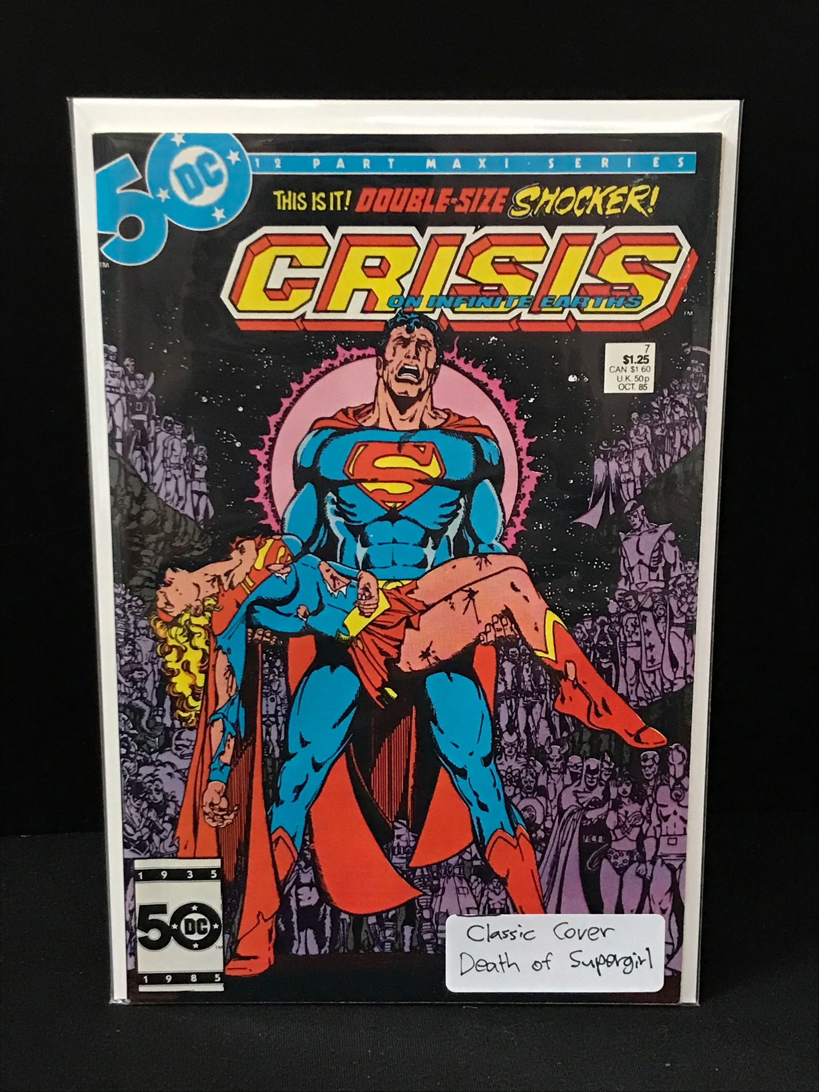 DC COMICS NO.7 CRISIS ON INFINITE EARTHS (DEATH OF SUPERGIR) (1 of 1)