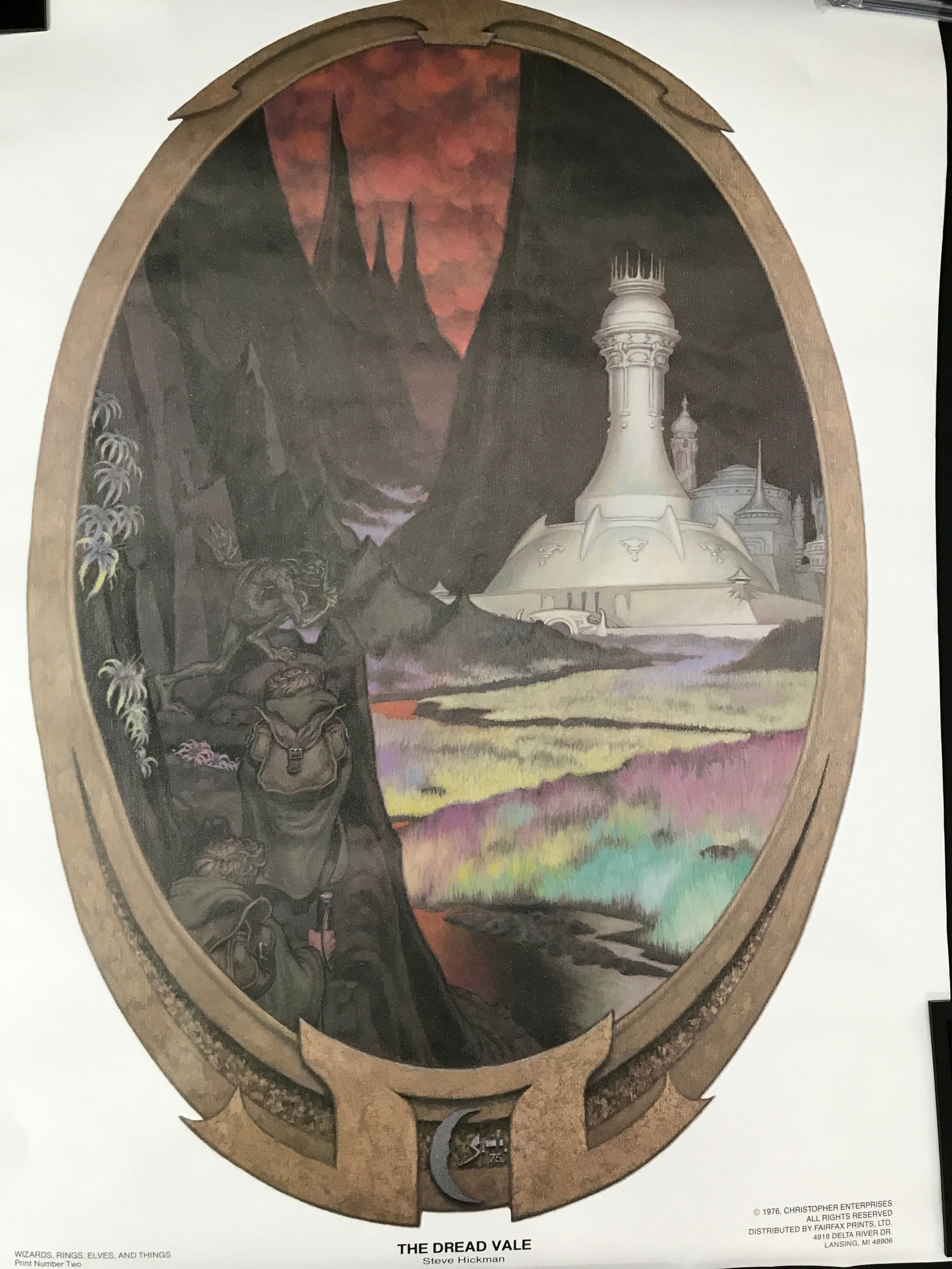 ORIGINAL 1976 LORD OF THE RINGS POSTER THE DREAD VALE NO.2: Prices are in Canadian dollars
