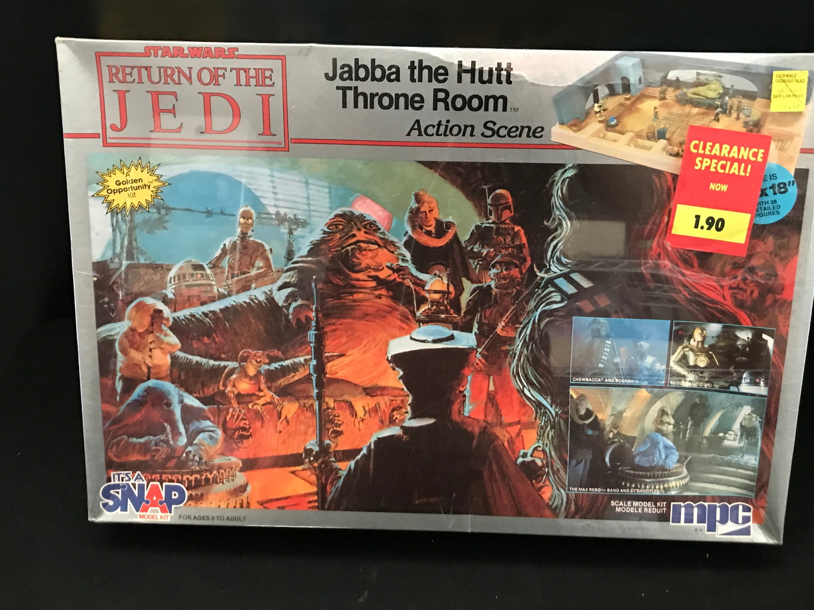 SEALED STAR WARS THE RETURN OF THE JEDI - JABBA THE HUTT THRONE SCENE: Prices are in Canadian dollars