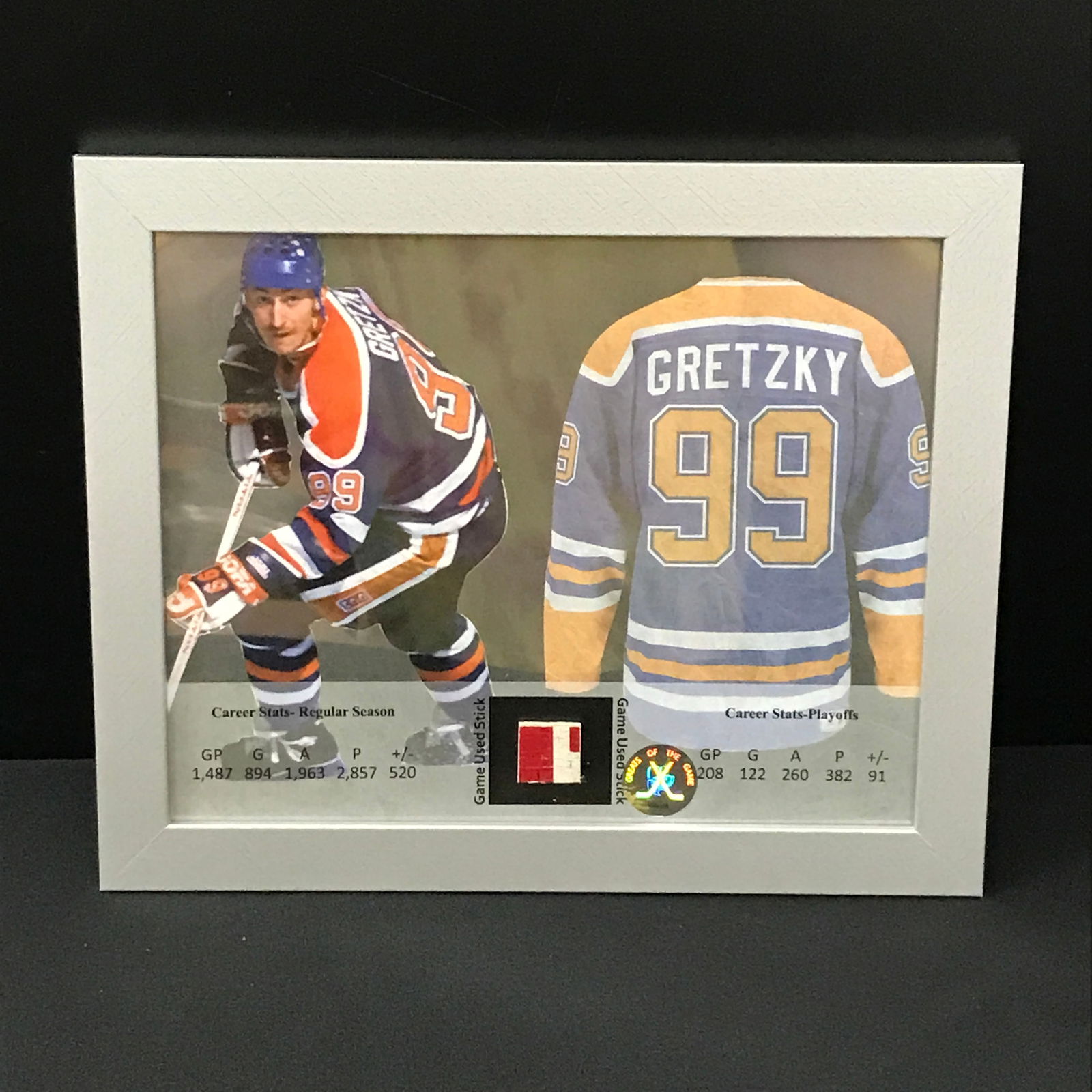 WAYNE GRETZKY GREATS OF THE GAME USED STICK FRAMED (1 of 2)