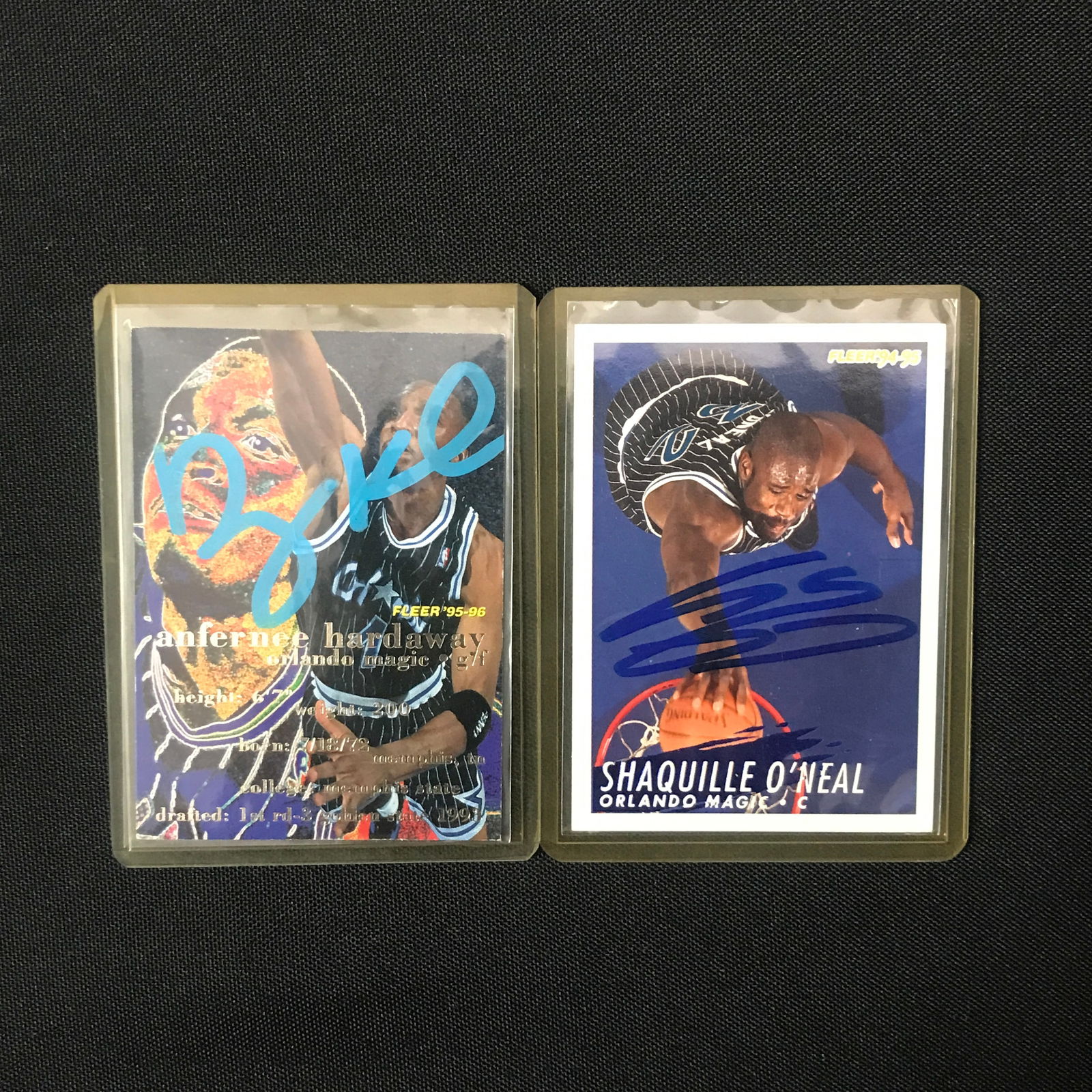SHAQUILLE ONEAL AND PENNY HARDAWAY SIGNED BASKETBALL CARD LOT (1 of 1)