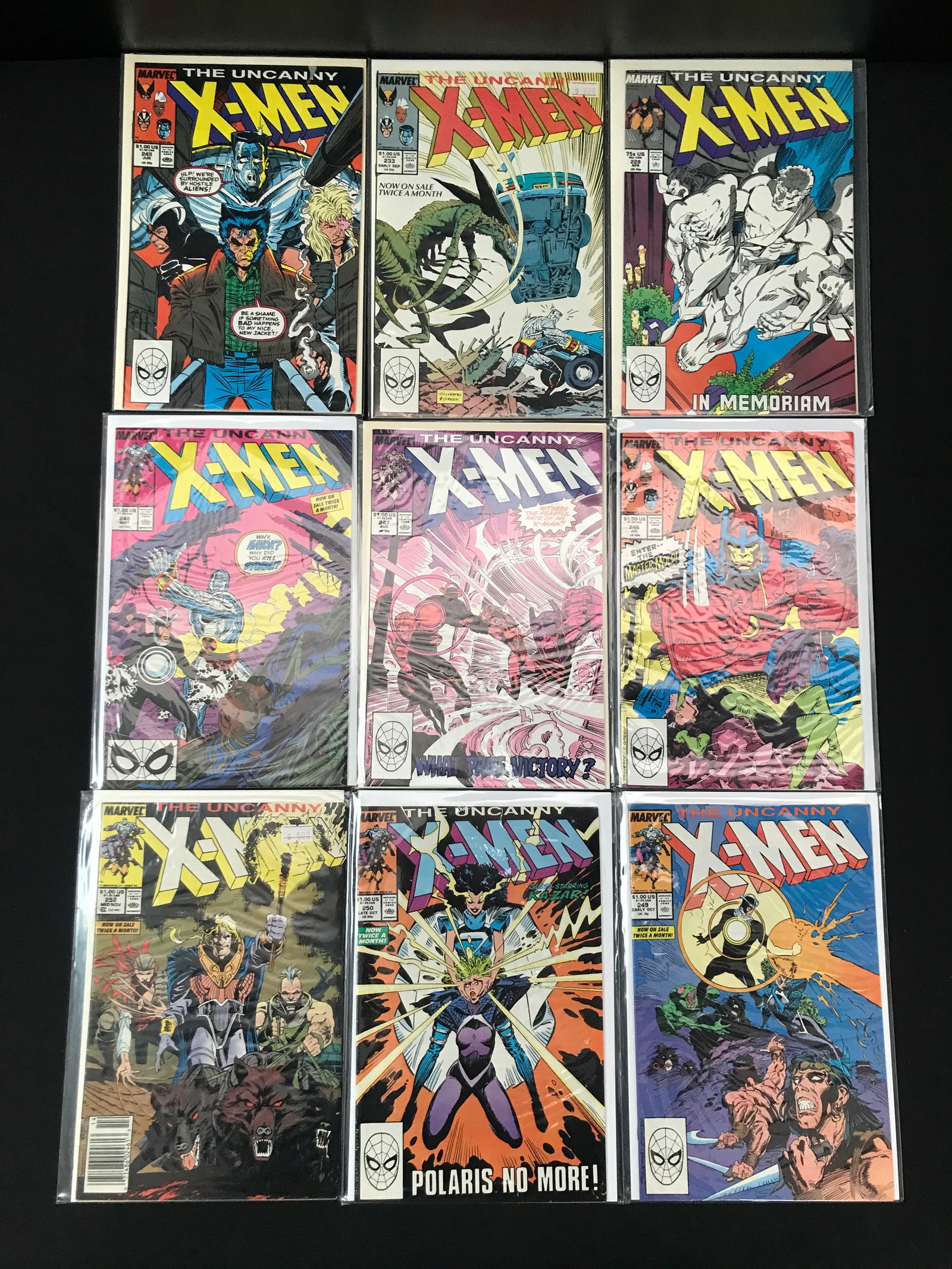 LOT OF 9 X-MEN COMICS (MARVEL COMICS) (1 of 1)