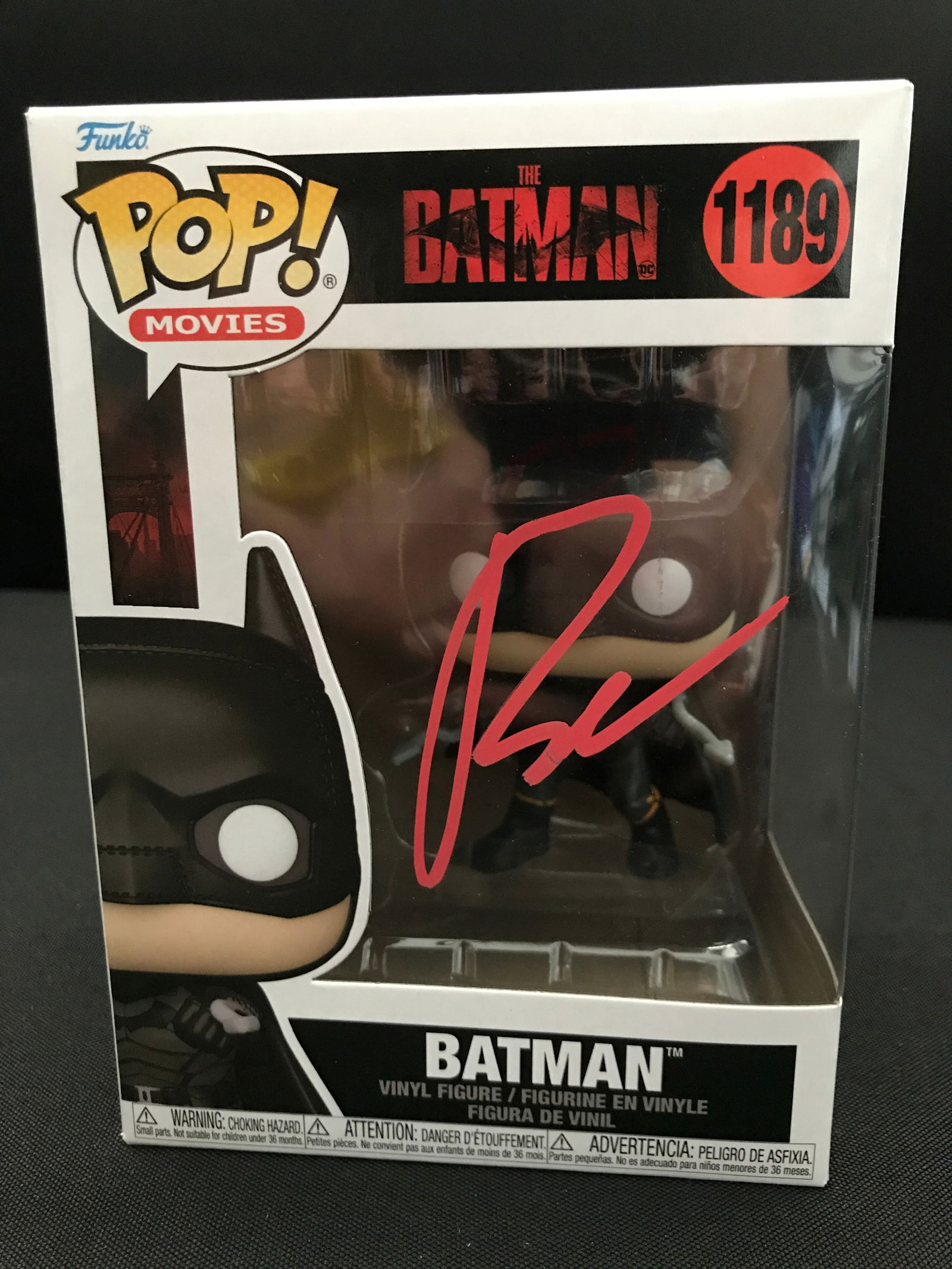 ROBERT PATTINSON SIGNED THE BATMAN FUNKO POP - KB COA (1 of 1)