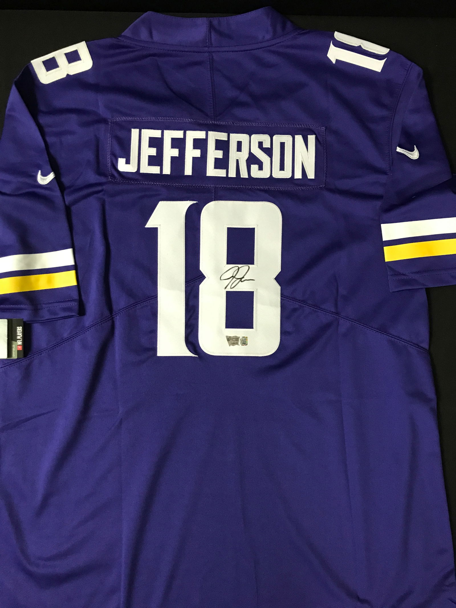 JUSTIN JEFFERSON SIGNED MINNESOTA VIKINGS JERSEY - ACE COA (1 of 2)