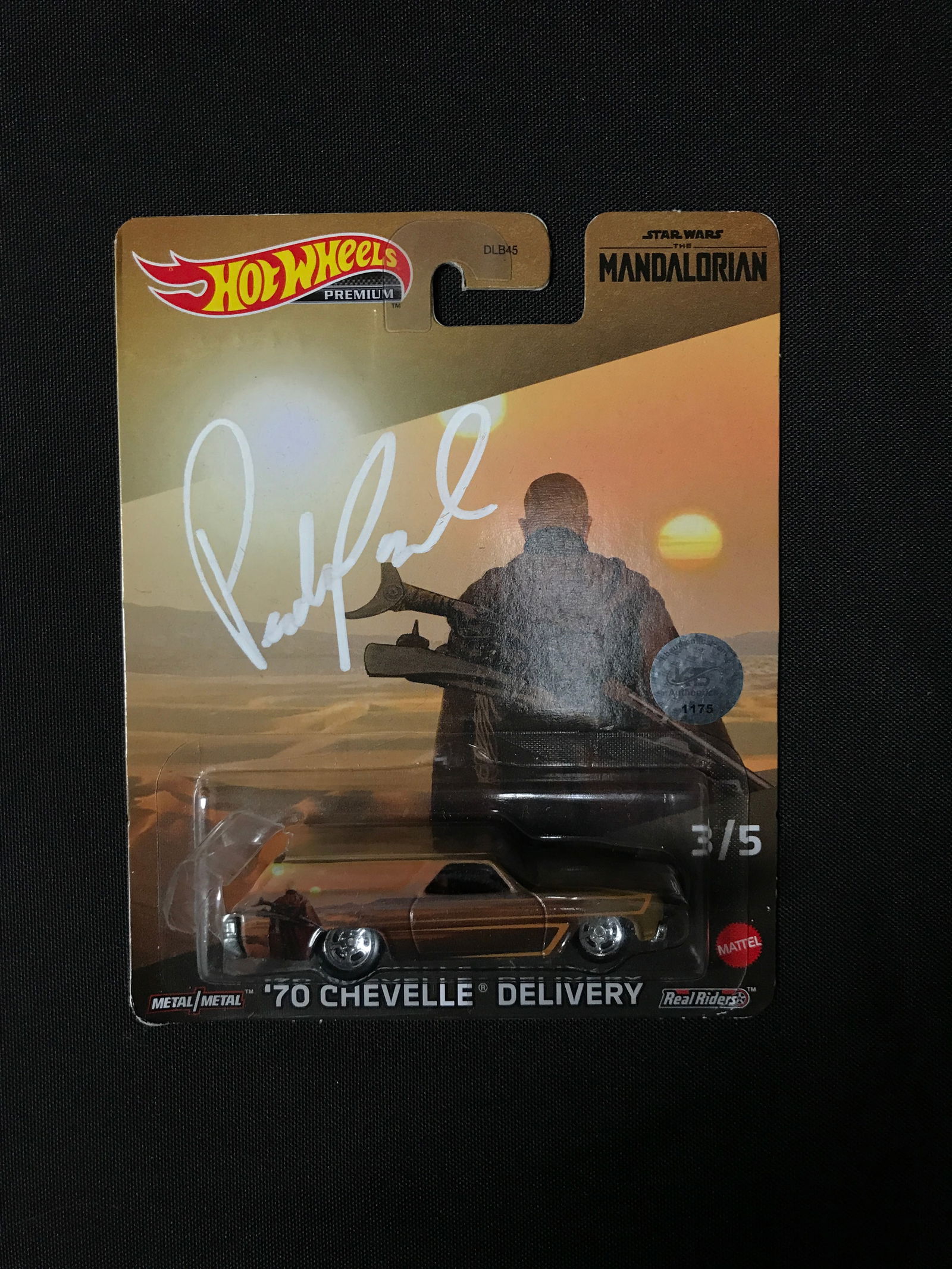 PEDRO PASCAL SIGNED MANDALORIAN HOT WHEELS CAR - KB COA (1 of 1)