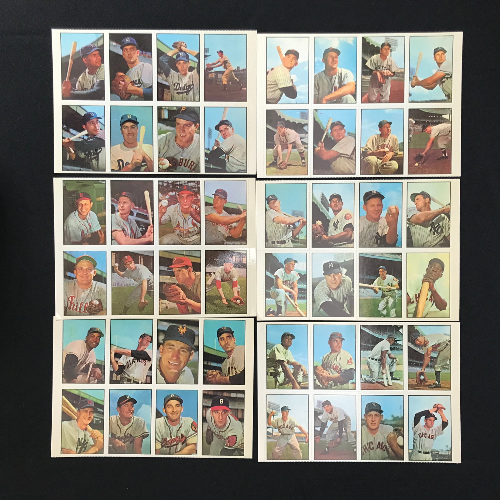 VINTAGE UNCUT SHEETS OF BASEBALL CARDS: Prices are in Canadian dollars
