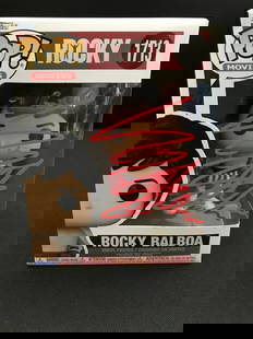 SYLVESTER STALLONE SIGNED ROCKY FUNKO POP - KB COA: Prices are in Canadian dollars