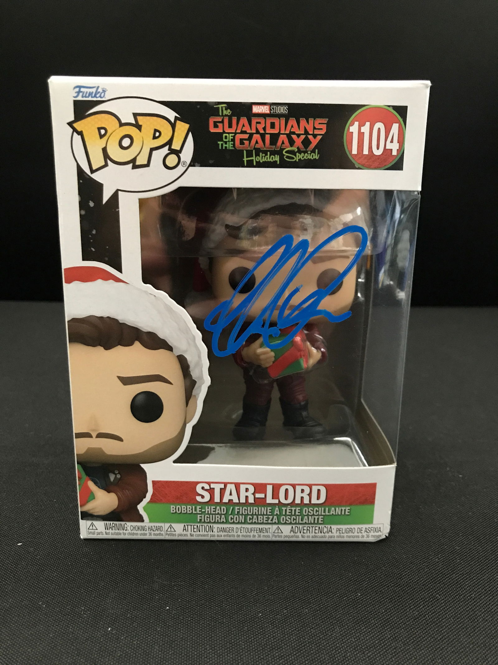 CHRIS PRATT SIGNED STARLORD FUNKO POP - KB COA (1 of 2)