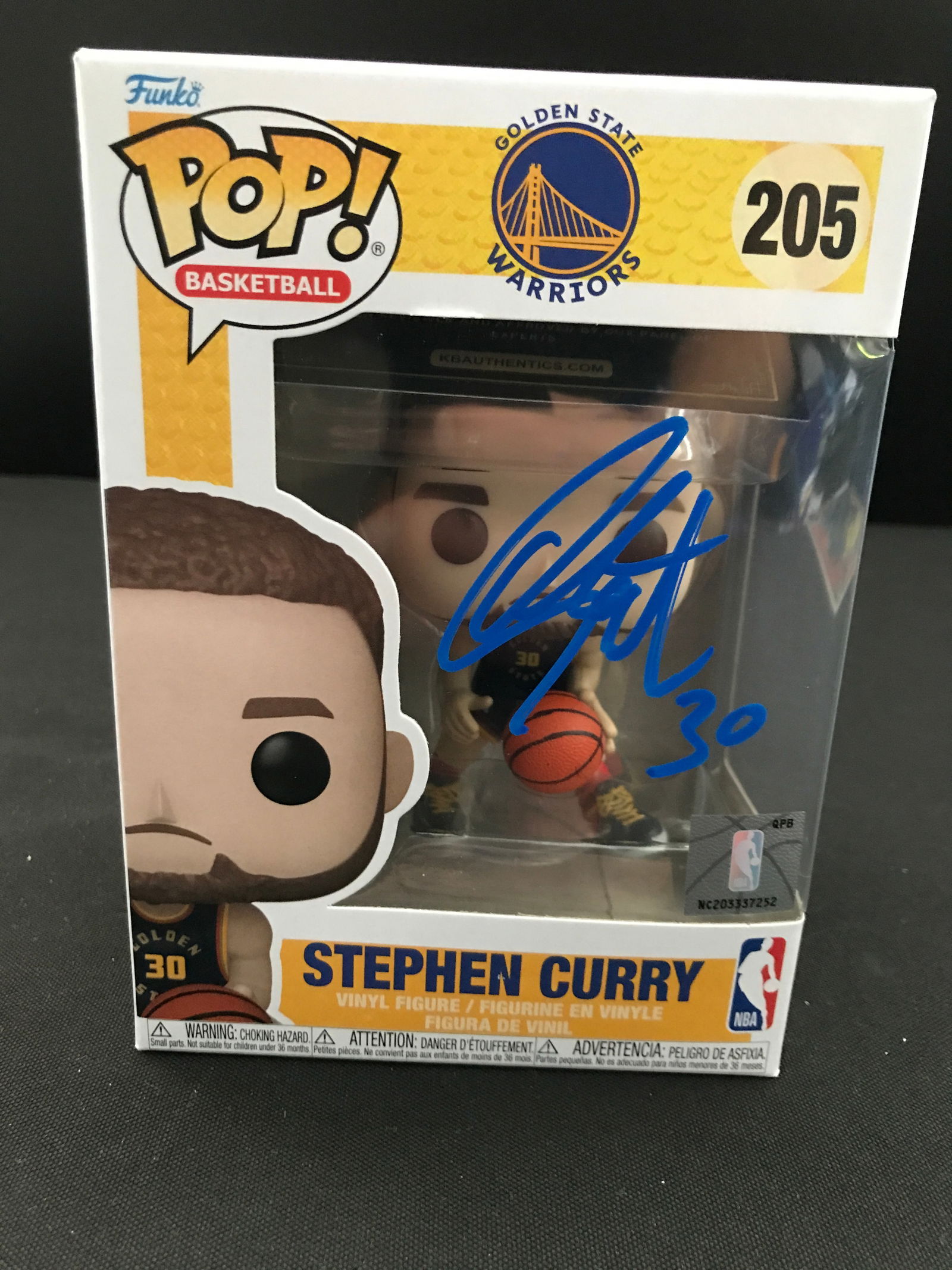STEPHEN CURRY SIGNED FUNKO POP - KB COA (1 of 2)