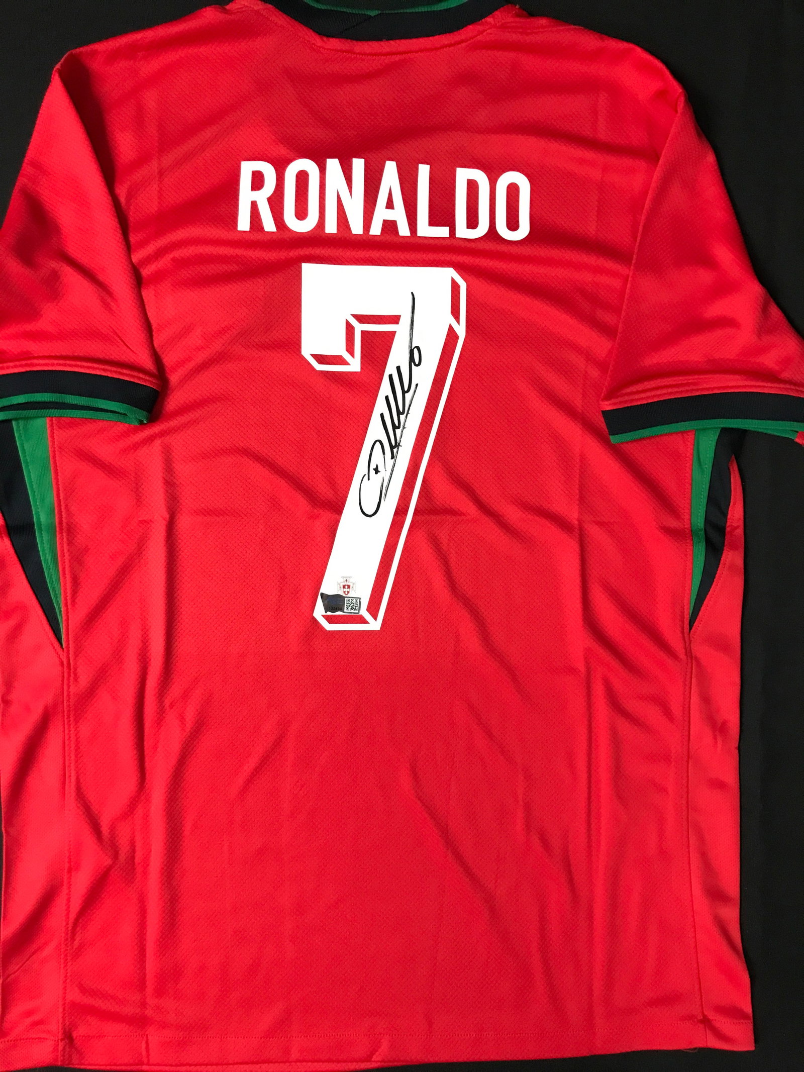 CHRISTIANO RONALDO SIGNED TEAM PORTUGAL SOCCER JERSEY - ACE COA: Prices are in Canadian dollars