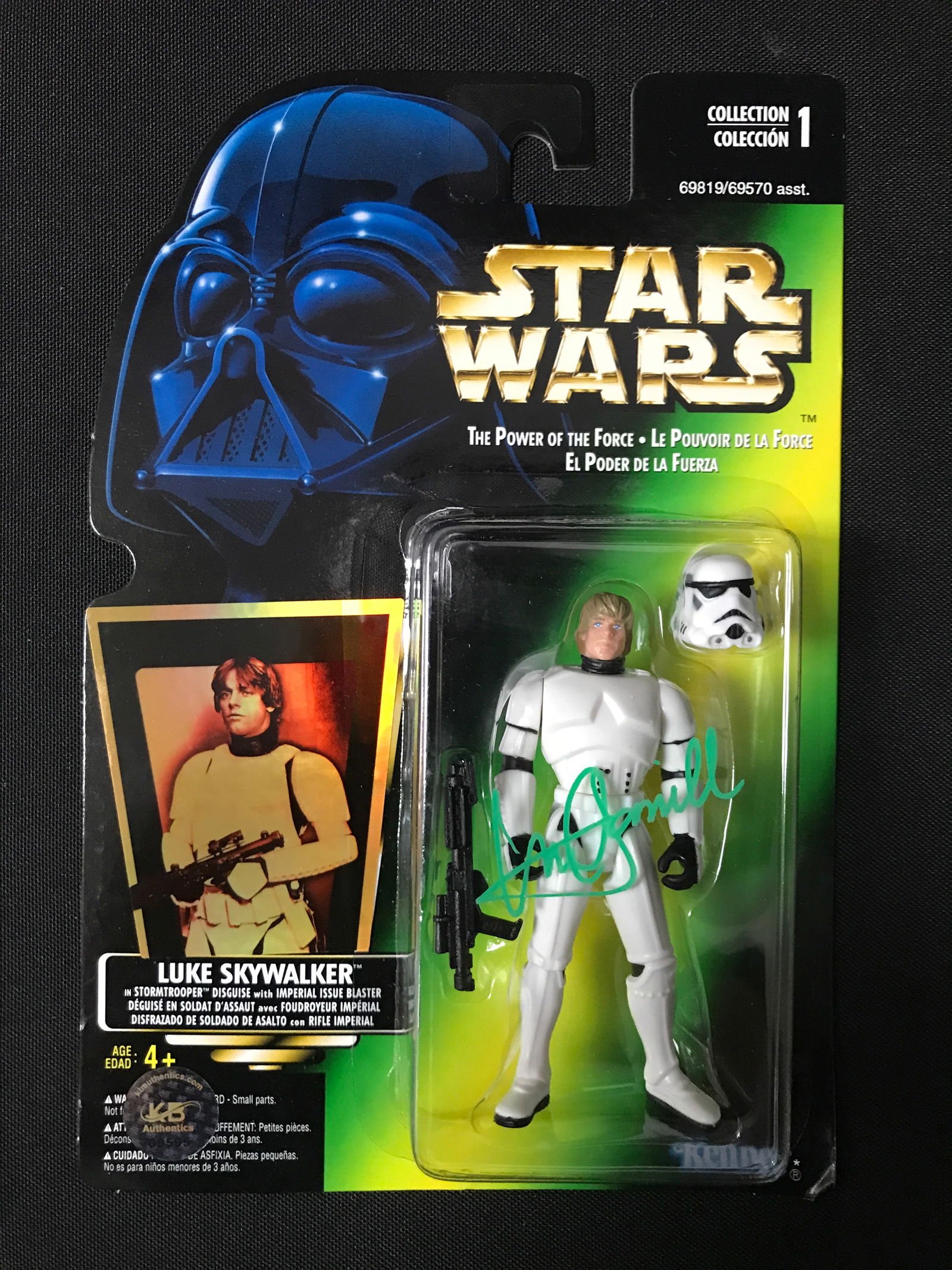 MARK HAMILL SIGNED LUKE SKYWALKER ACTION FIGURE - KB COA (1 of 1)