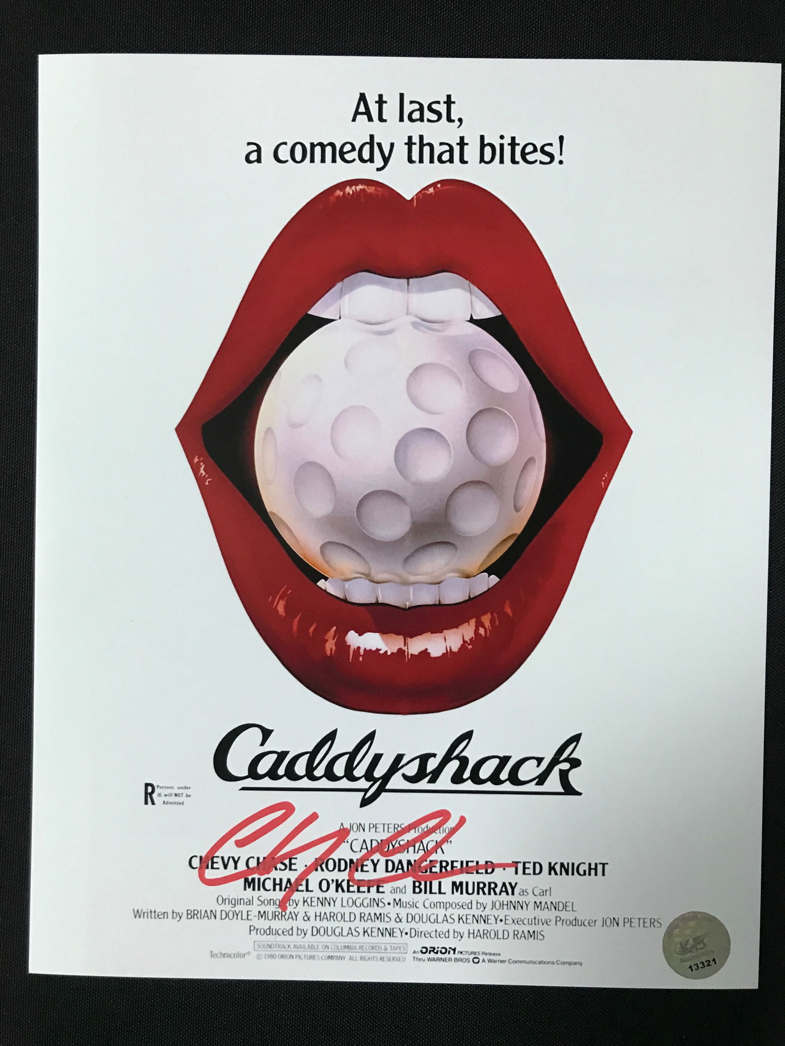 CHEVY CHASE SIGNED CADDYSHACK 8X10 - KB COA (1 of 1)