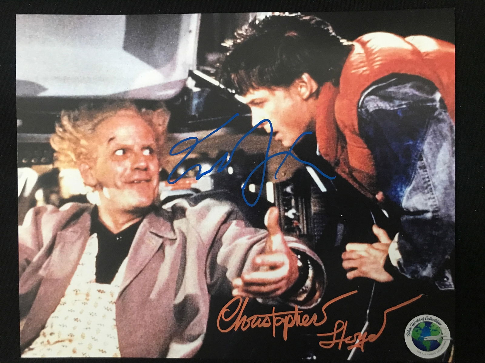 MICHAEL J FOX AND CHRISTOPHER LLOYD SIGNED 8X10 PHOTO WWOC COA (1 of 2)