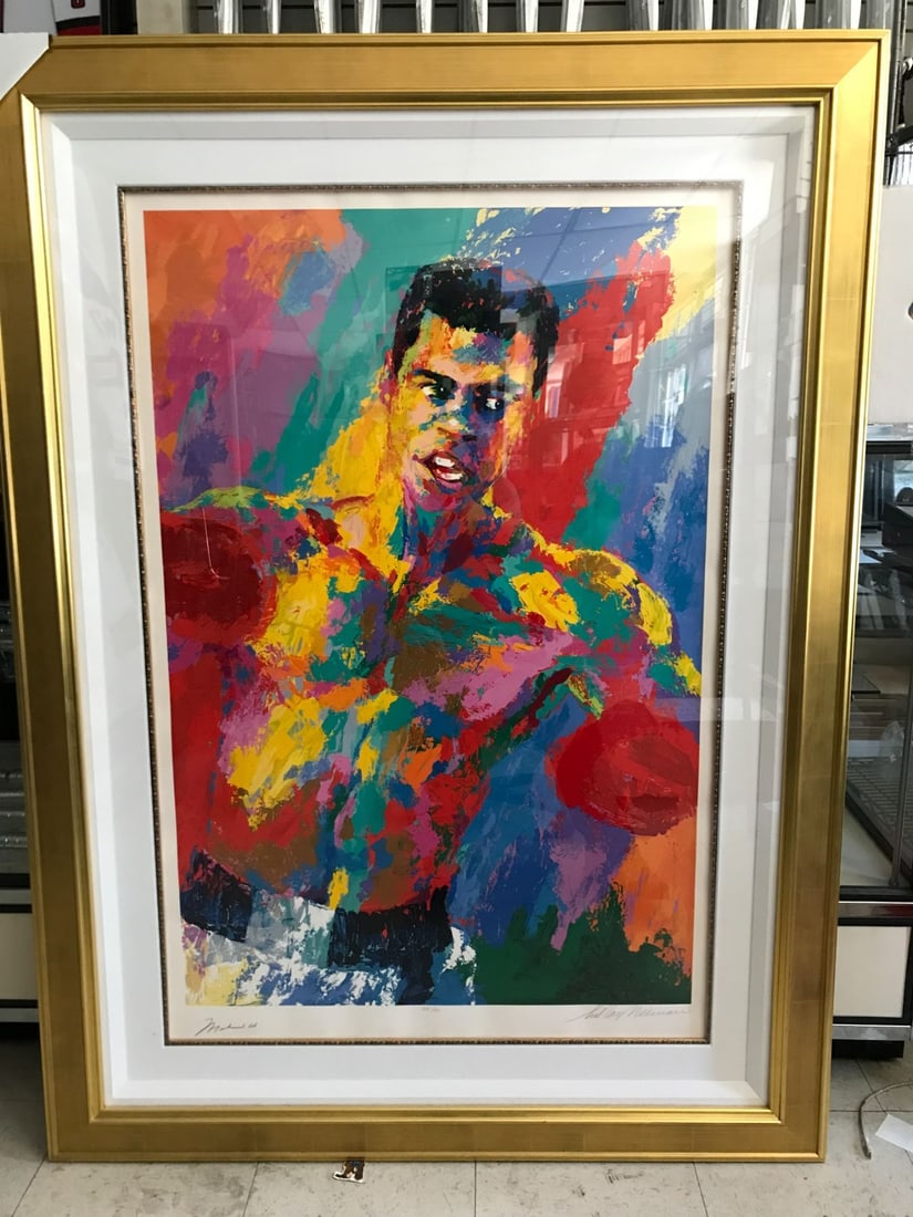 LARGE LTD EDITION MUHAMMAD ALI AND LEROY NEIMAN SIGNED ALI 40 X 65 (1 of 3)
