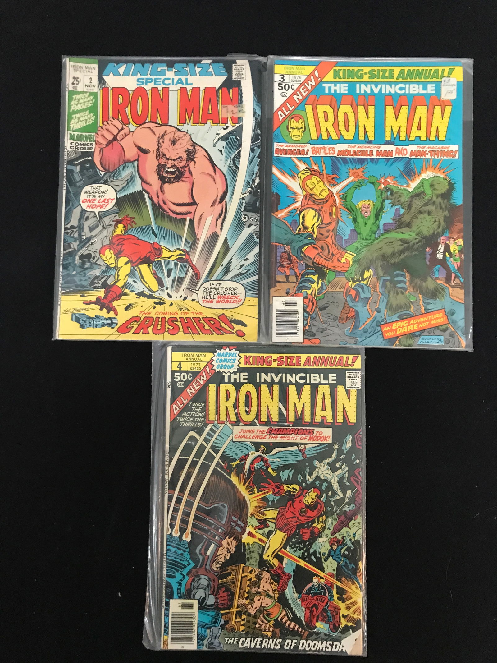 LOT OF 3 KING SIZED IRON MAN COMICS #2-4 - MARVEL COMICS (1 of 1)
