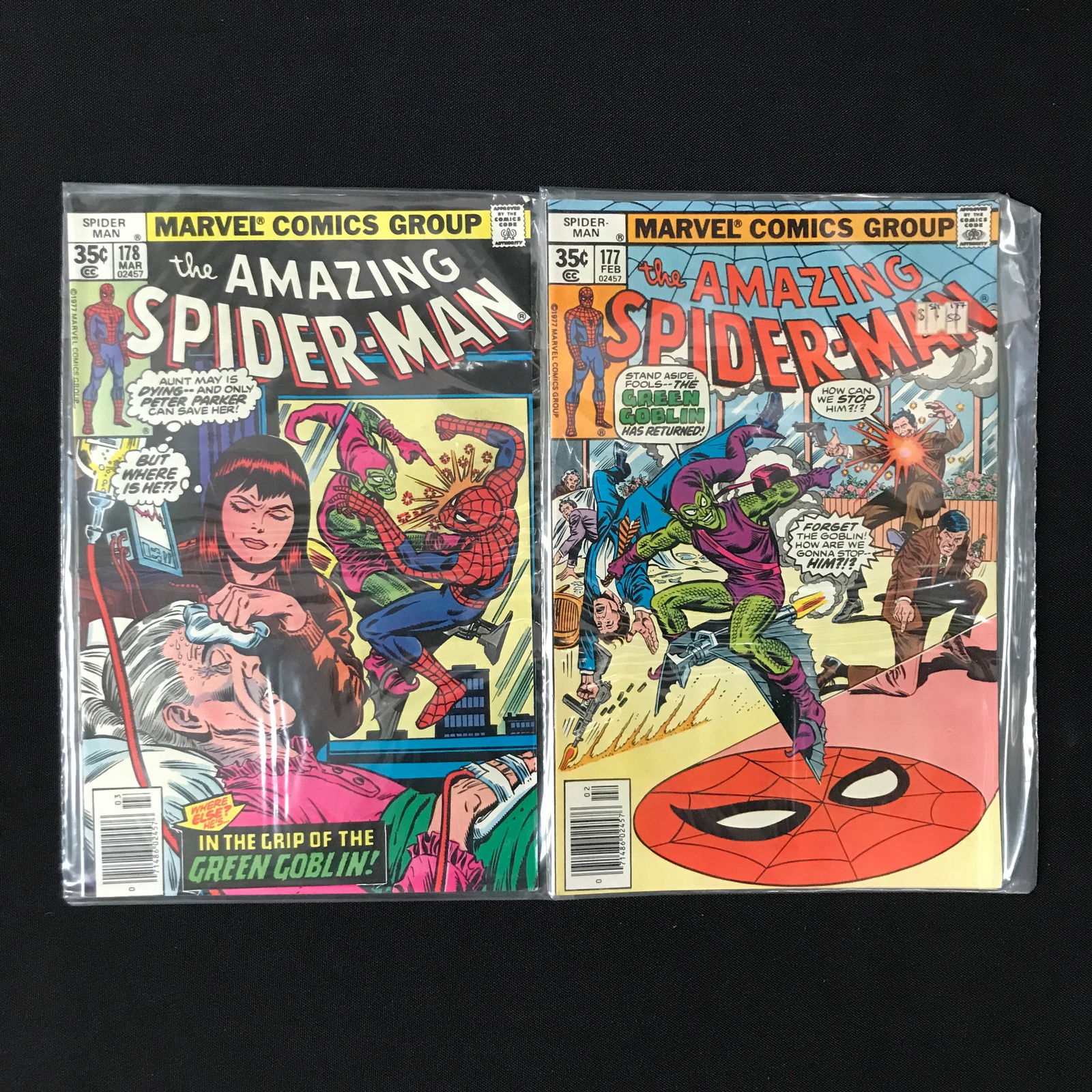 LOT OF 2 AMAZING SPIDERMAN COMICS #177 AND #178 - MARVEL COMICS (1 of 1)