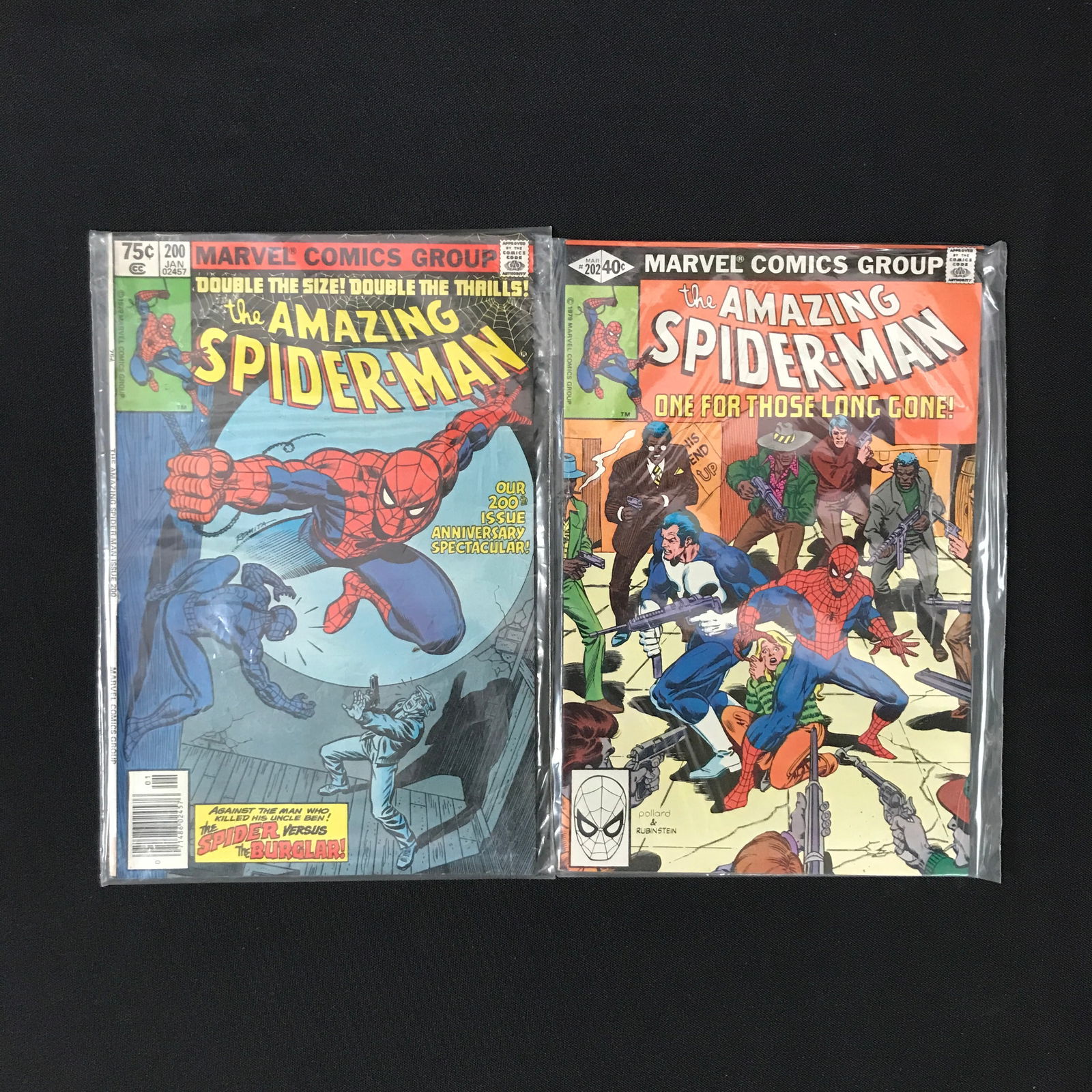LOT OF 2 AMAZING SPIDERMAN COMICS #200 AND #202 - MARVEL COMICS (1 of 1)