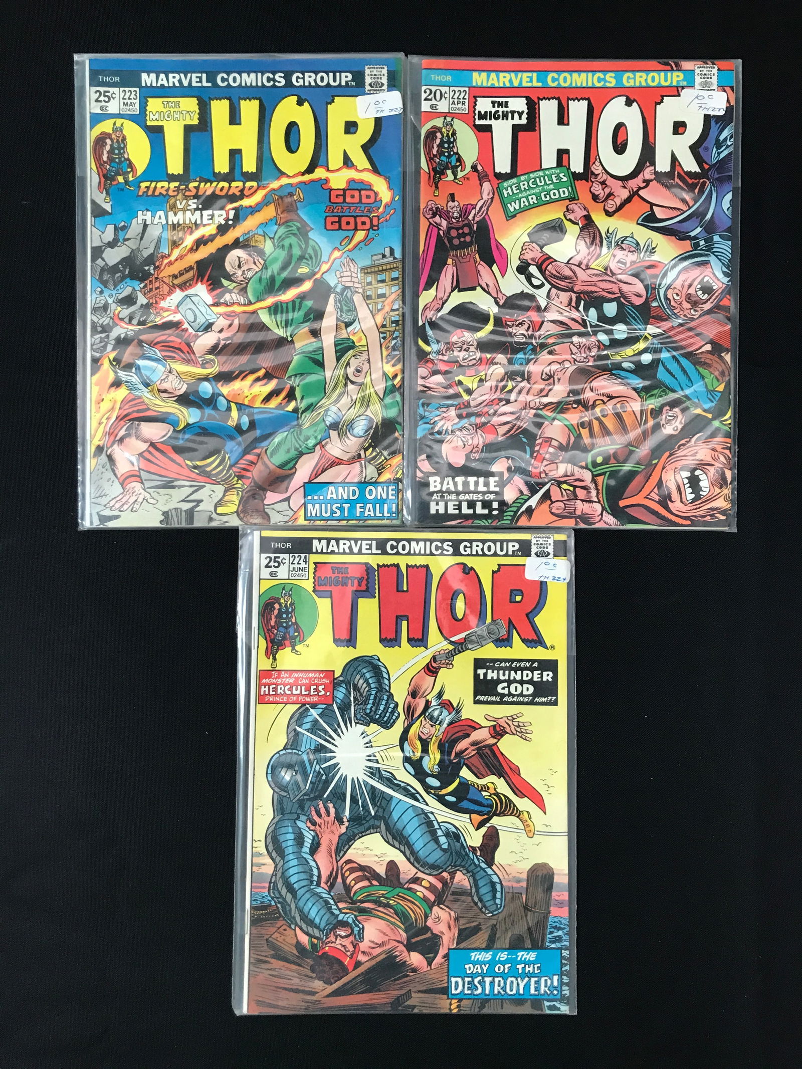 LOT OF 3 MIGHTY THOR COMICS - MARVEL (1 of 1)