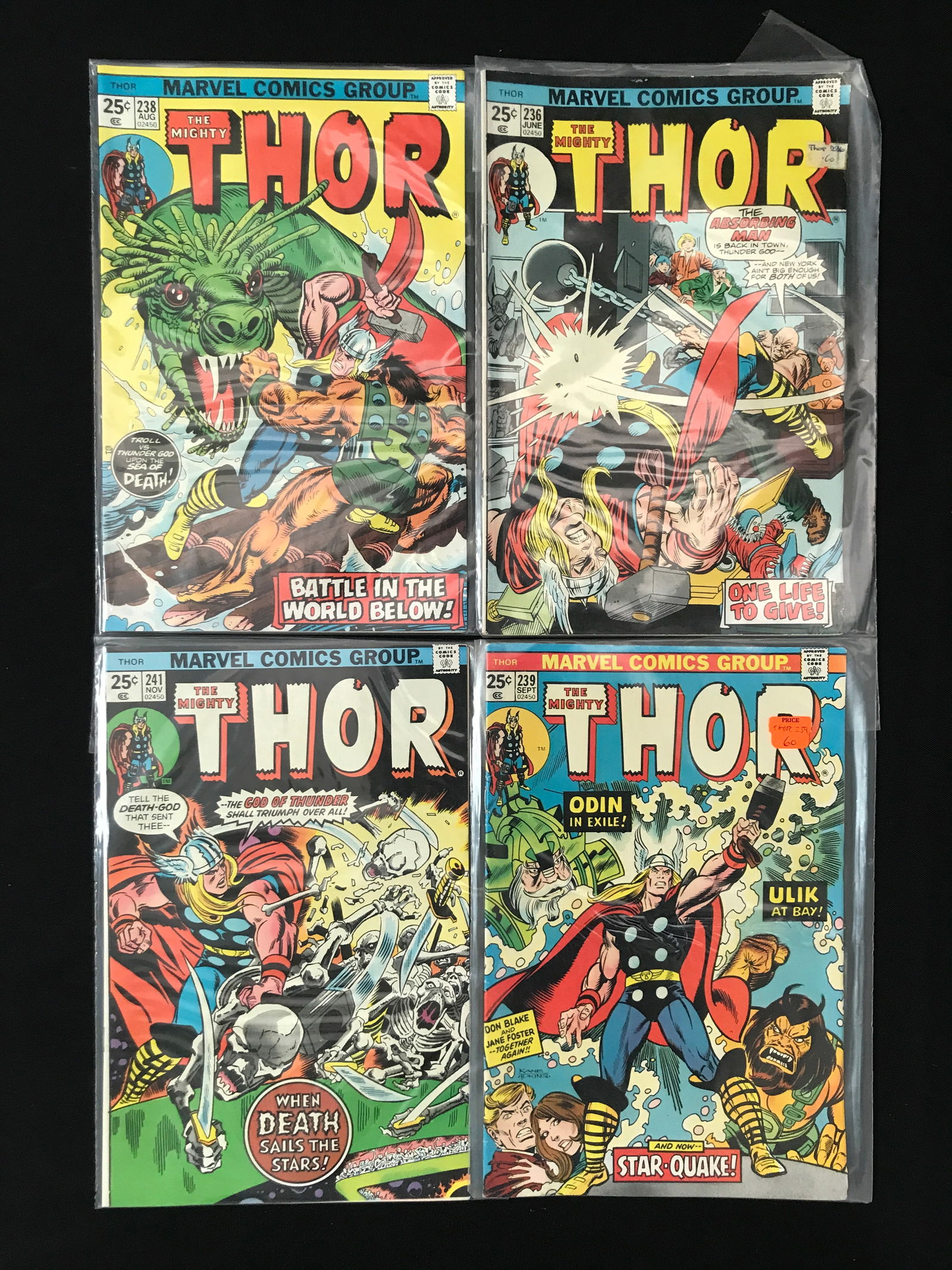 LOT OF 4 MIGHTY THOR COMICS - MARVEL (1 of 1)