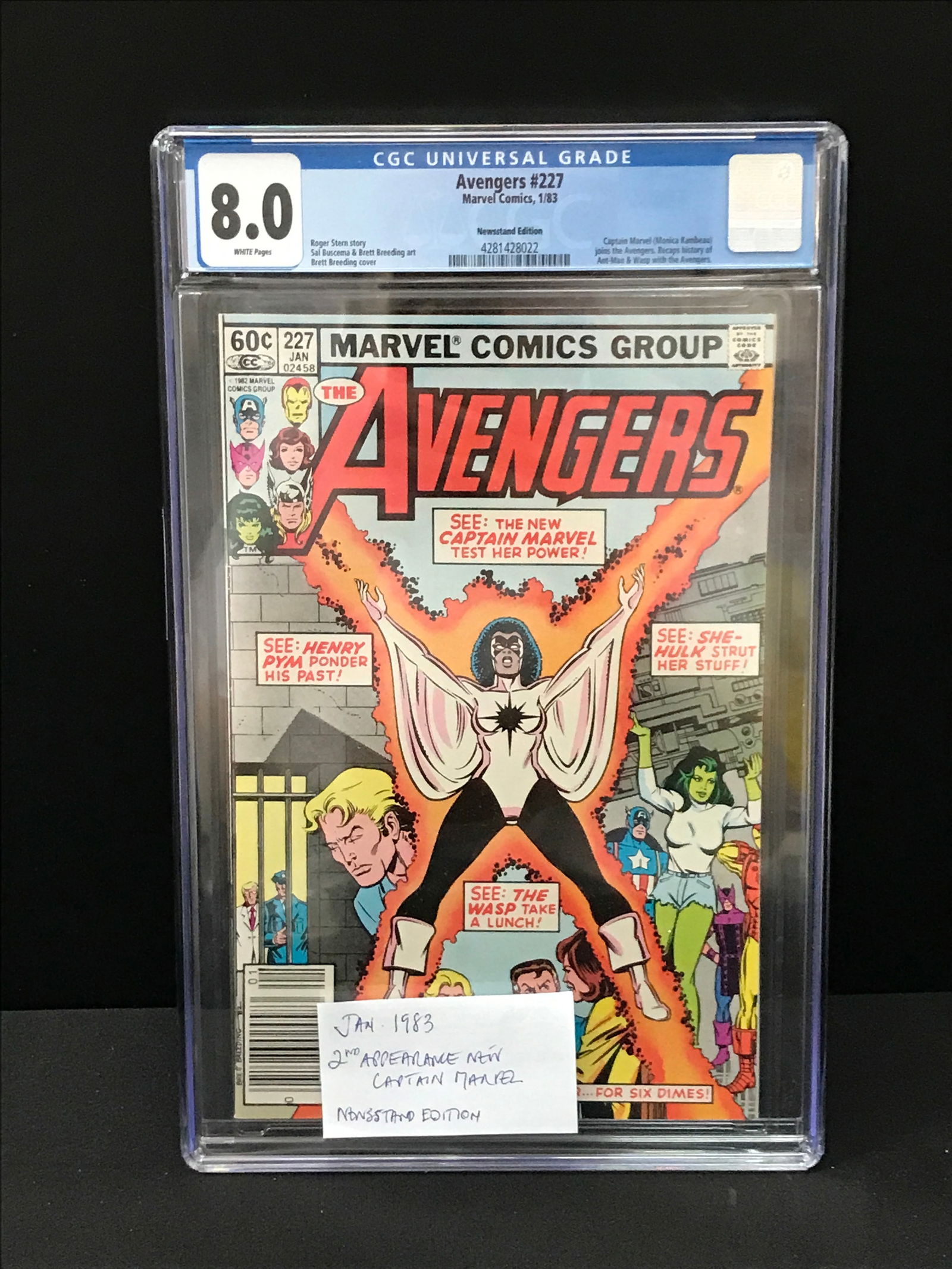 MARVEL COMICS NO.227 THE AVENGERS CGC GRADED 8.0 (1 of 1)