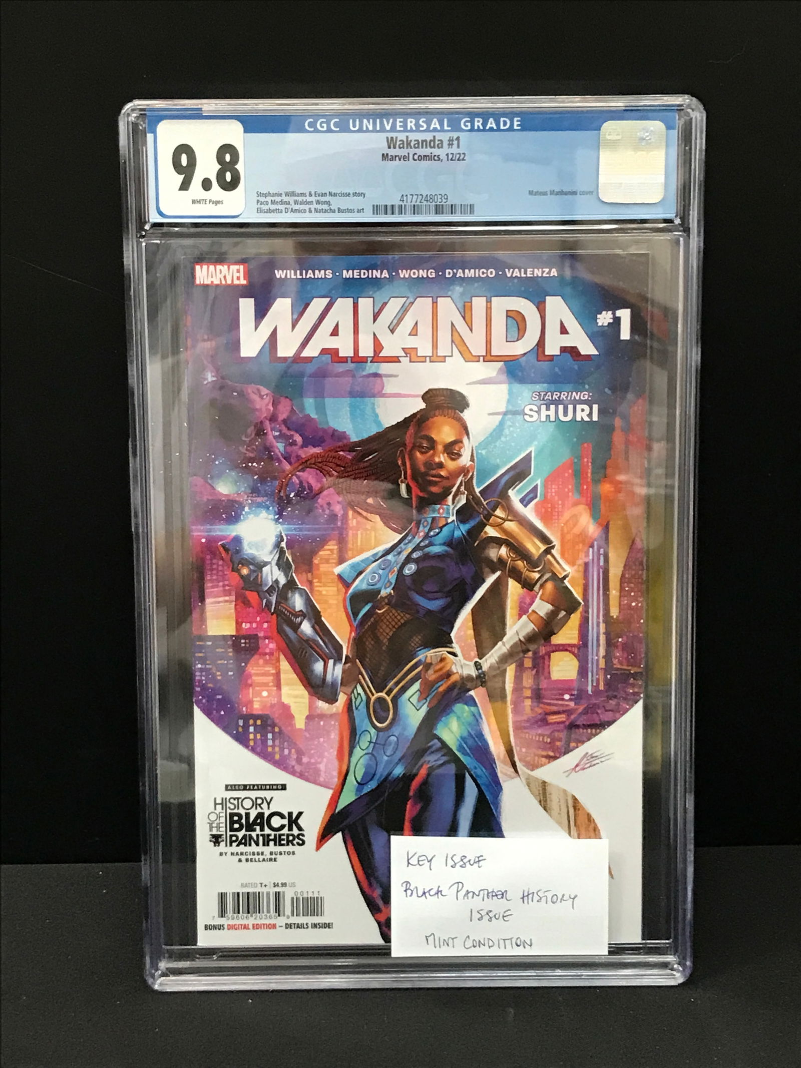 MARVEL COMICS NO.1 WAKANDA CGC GRADED 9.8 (1 of 1)