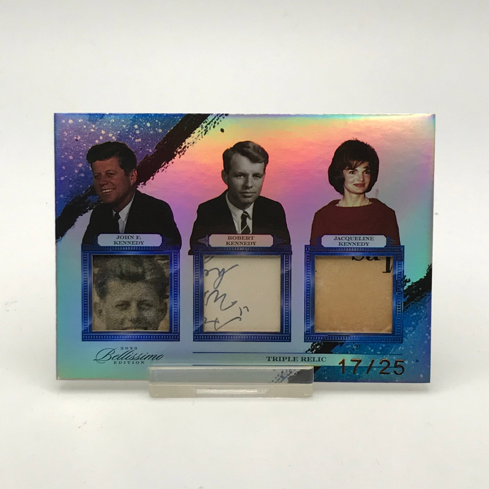 JFK, Robert Kennedy, Jackie Kennedy Relic Card 17/25: Prices are in Canadian dollars